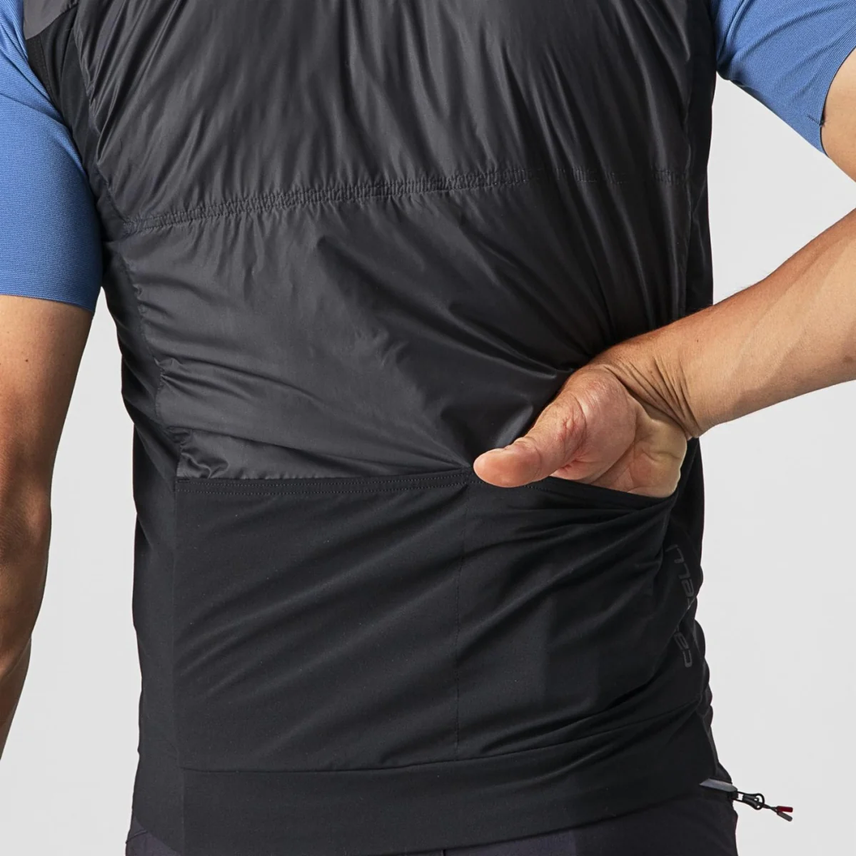 Castelli Vest Unlimited Puffy Dark Gray/Black-Silver Gray - Image 8