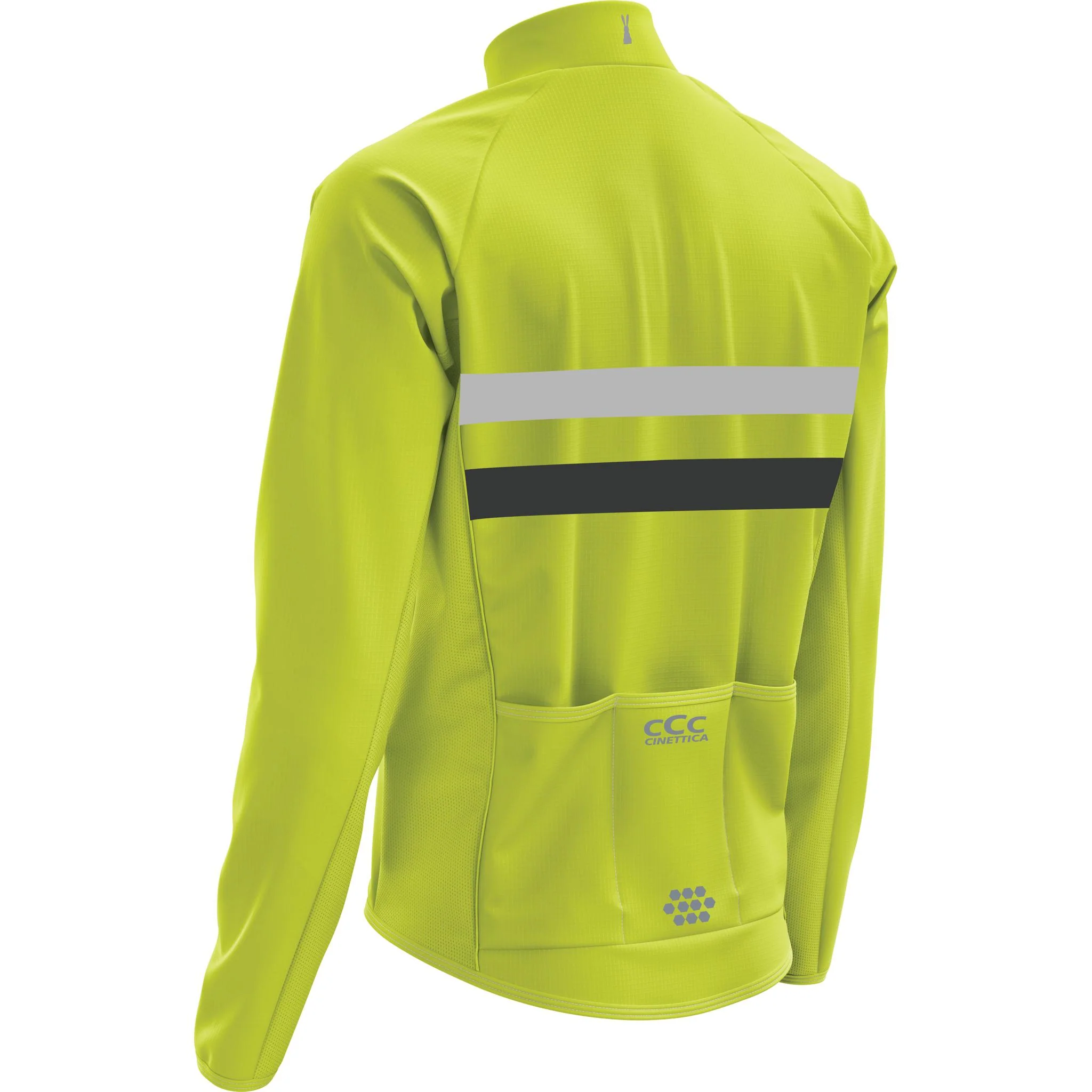 Cinettica Sprint Long Sleeve Wind Jacket Fluoro Yellow - Image 2