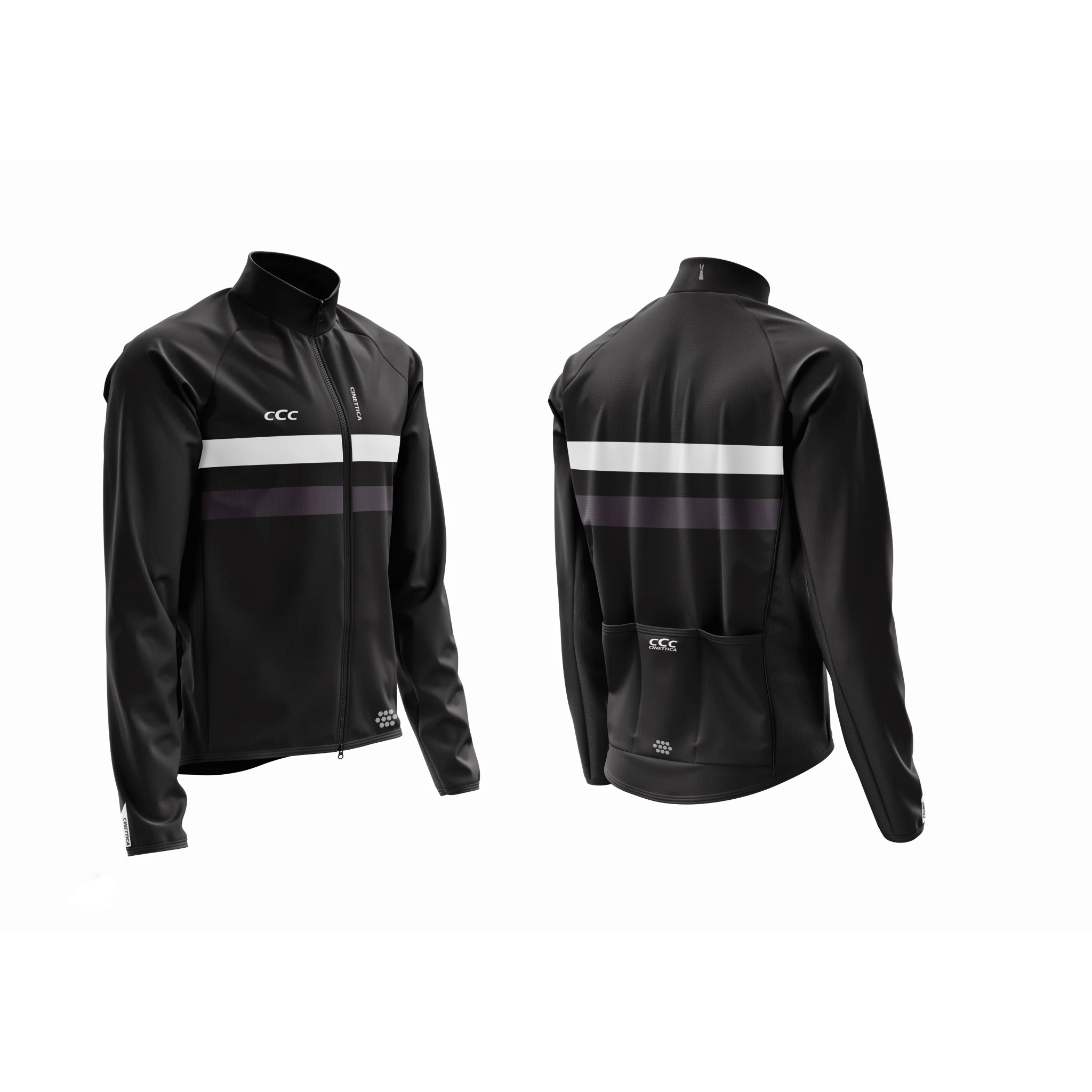 Cinettica Sprint Long Sleeve Windproof Jacket Black - Image 3