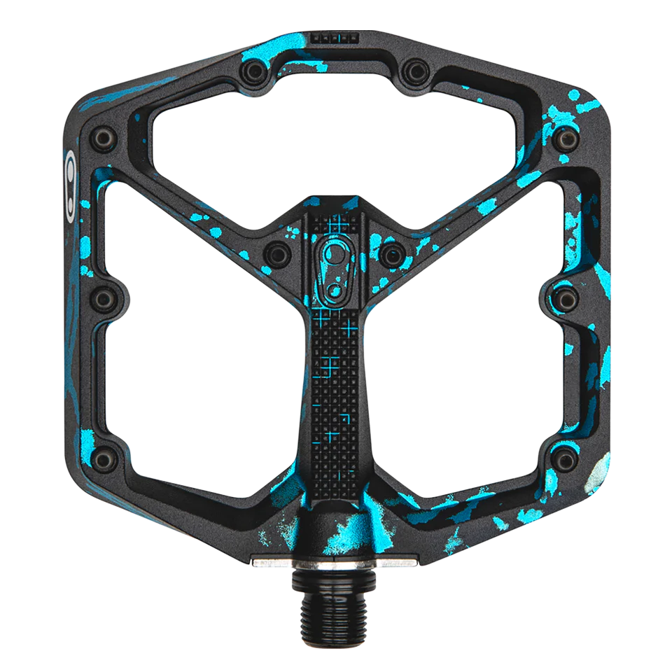 Crankbrothers Pedal Stamp 7 Large Splatter Paint Blue