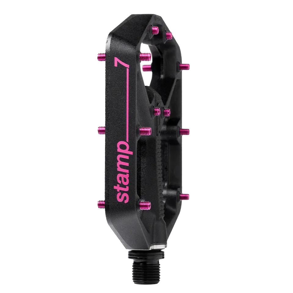 Crankbrothers Pedal Stamp 7 Small Seagrave Edition - Black/Pink - Image 2