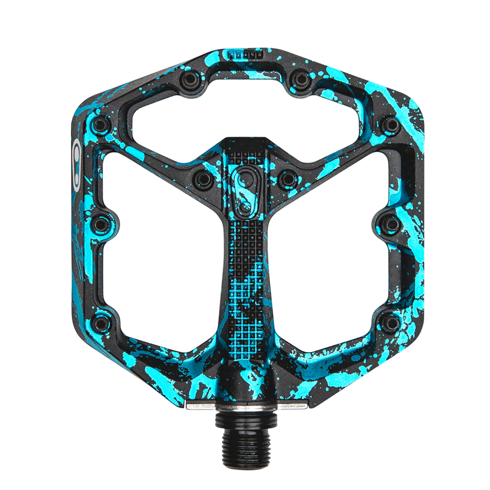 Crankbrothers Pedal Stamp 7 Small Splatter Paint Blue