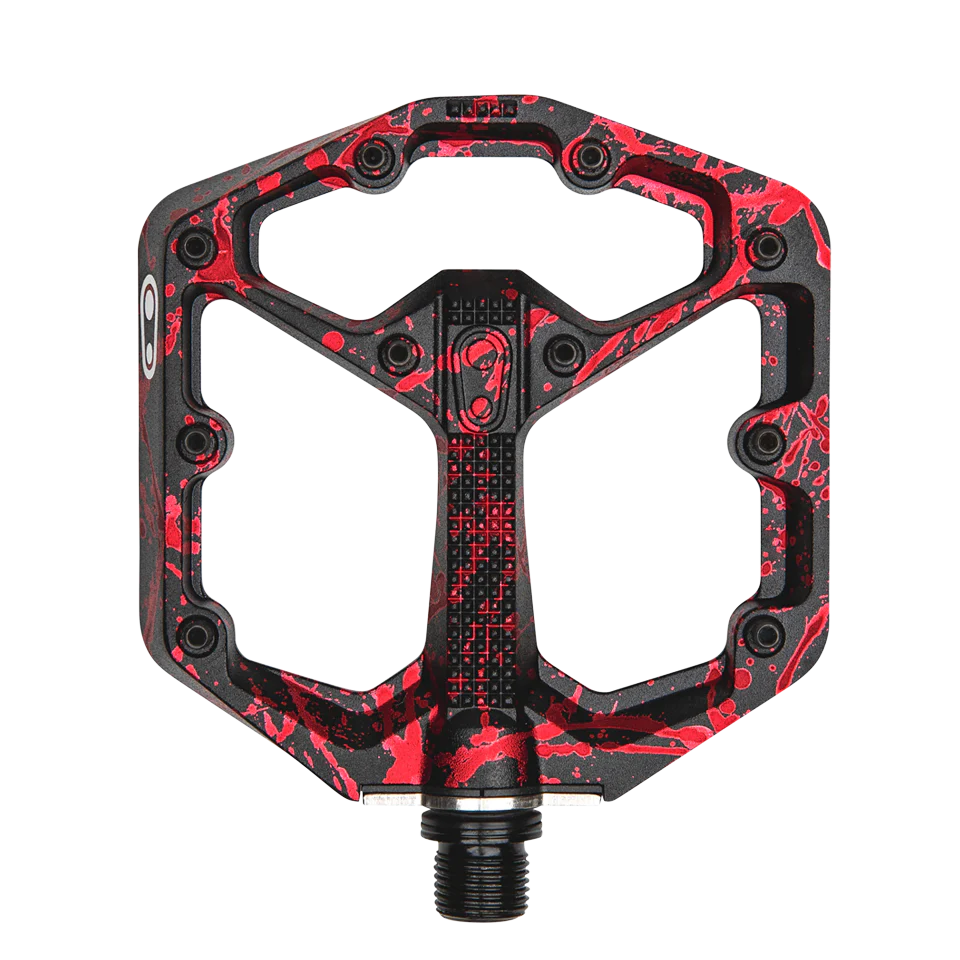 Crankbrothers Pedal Stamp 7 Small Splatter Paint Red