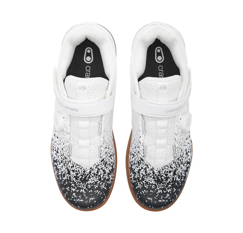 Crankbrothers Shoes Stamp Boa White / Black Splatter - Gum outsole - Image 4