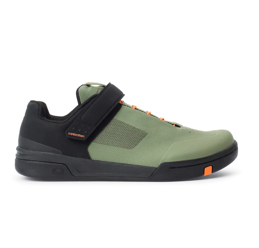 Crankbrothers Shoes Stamp Speedlace Green / Orange - Black outsole 8.5 - Image 2