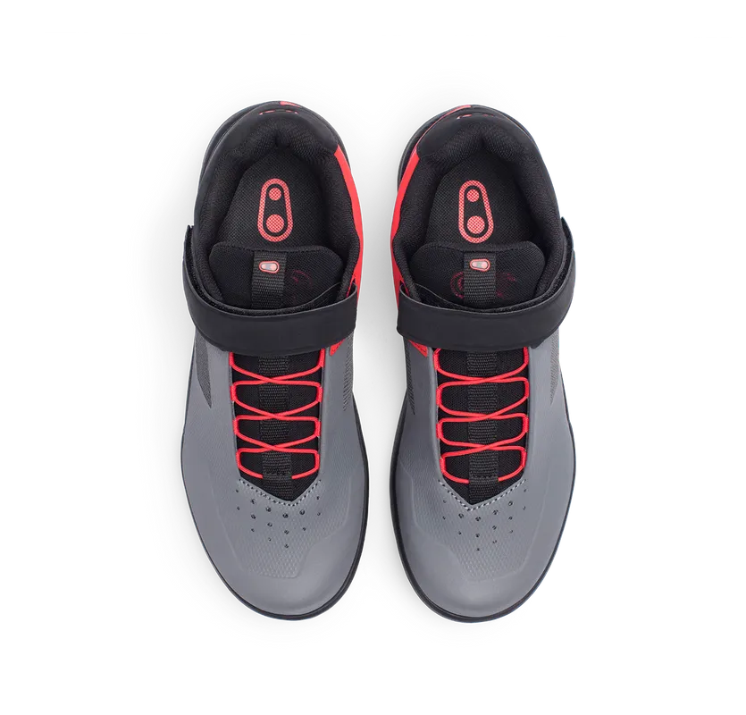 Crankbrothers Shoes Stamp Speedlace Grey / Red - Black outsole 6.0 - Image 3