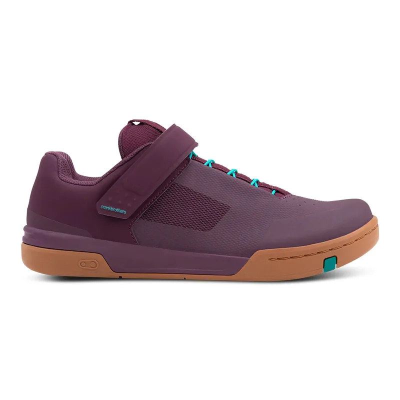 Crankbrothers Shoes Stamp Speedlace Purple / Teal Blue - Gum outsole - Image 2