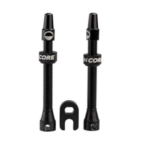 CushCore 55mm Tubeless Presta Valve Set Black