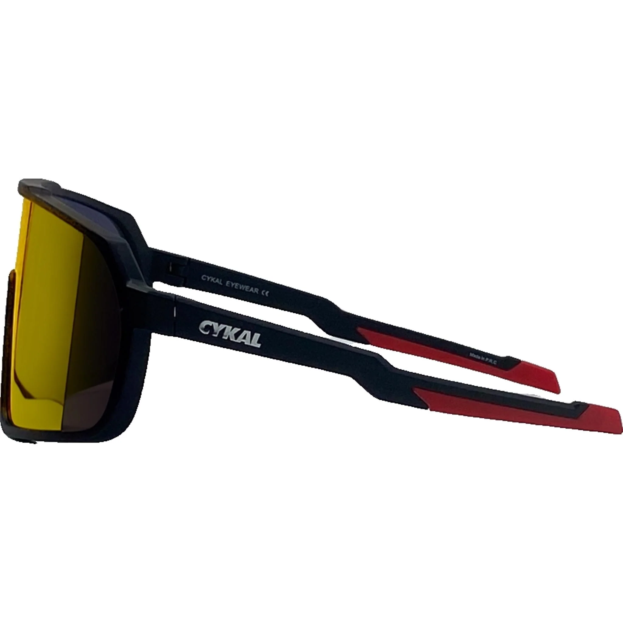 Cykal Descender Sunglasses Matte Black - Red Flash Lens - Image 3
