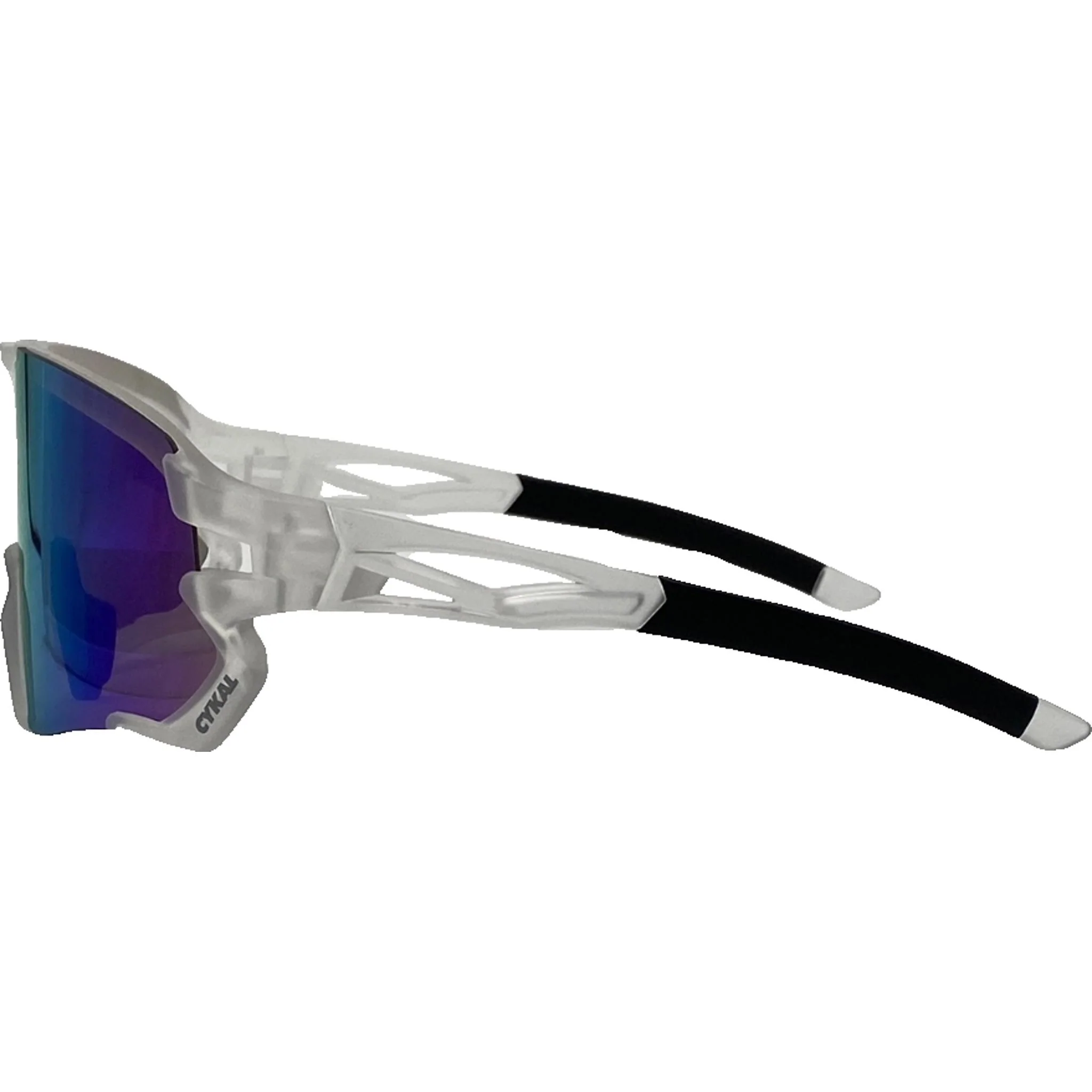 Cykal Hammer Sunglasses Matte Clear - Blue Flash Lens - Image 2