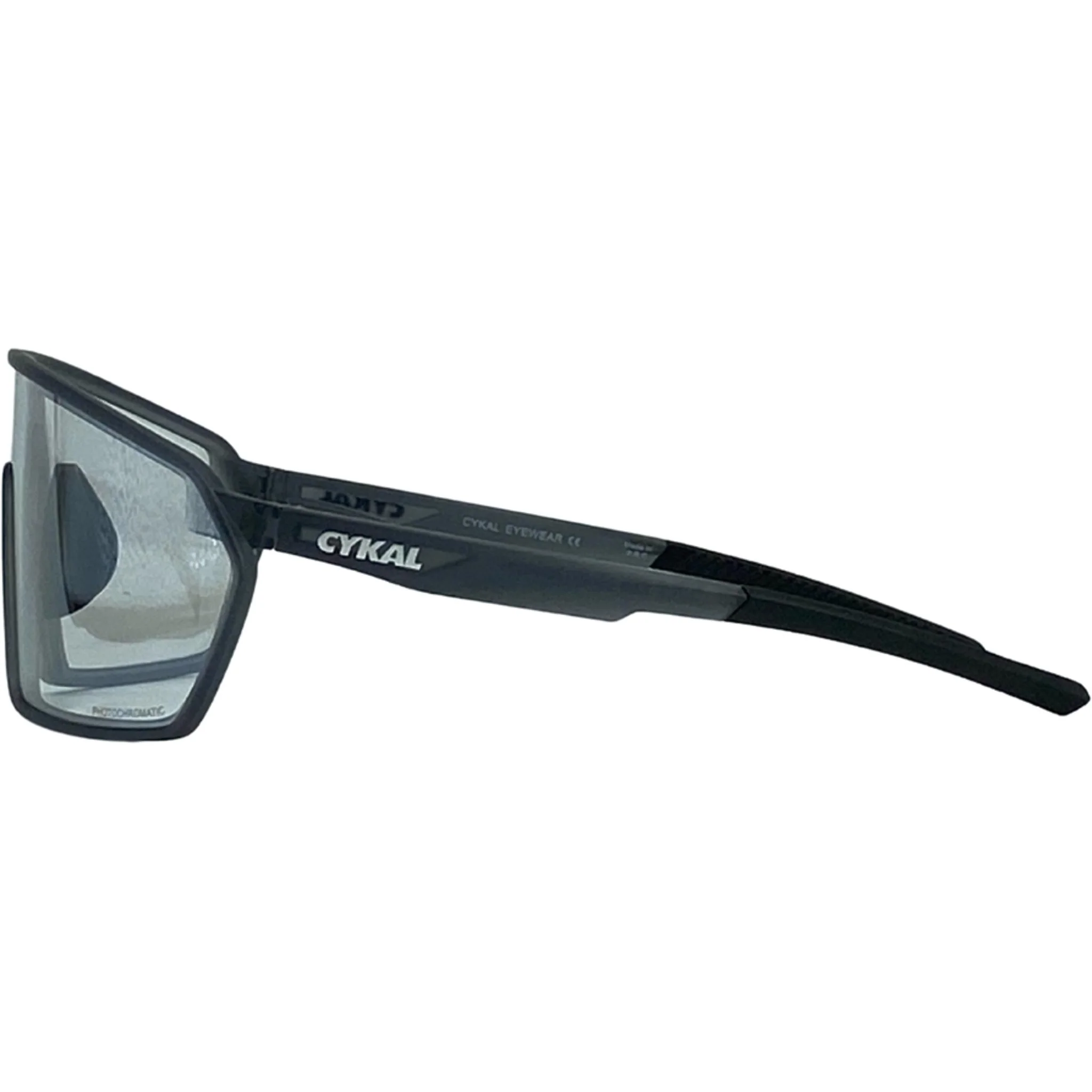 Cykal Handlebar Sunglasses Matte Black - Smoke Flash Photochromic Lens - Image 2