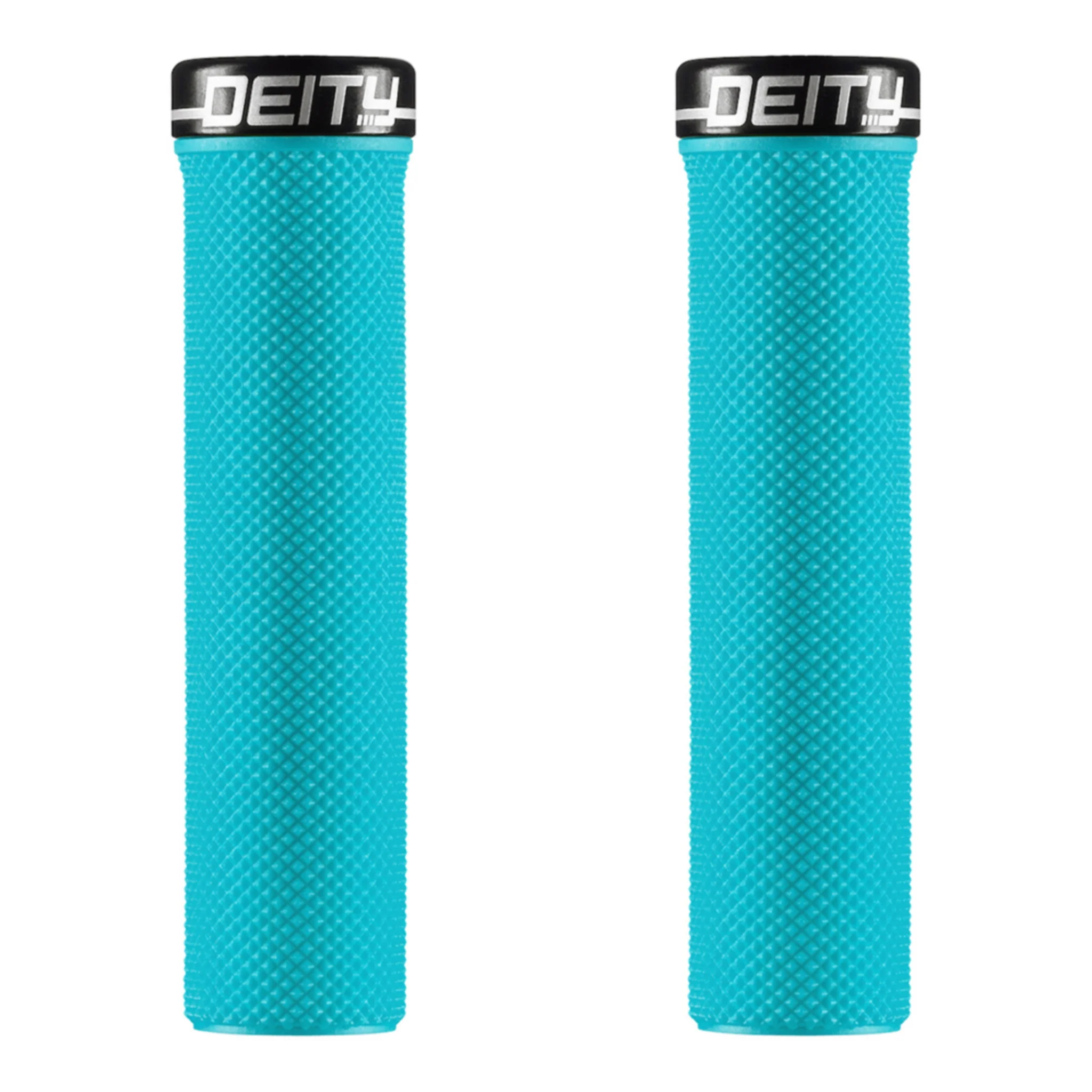 Deity Slimfit Lock-On Grips Turquoise with Black Clamp