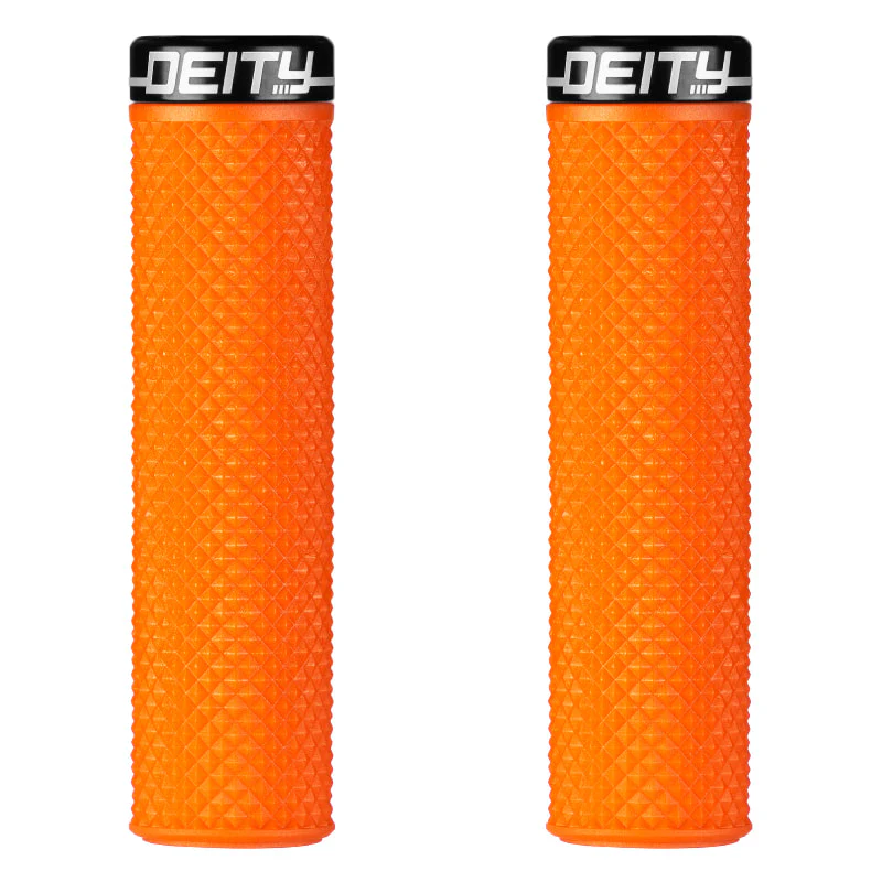 Deity Supracush Grips Orange with Black Clamp