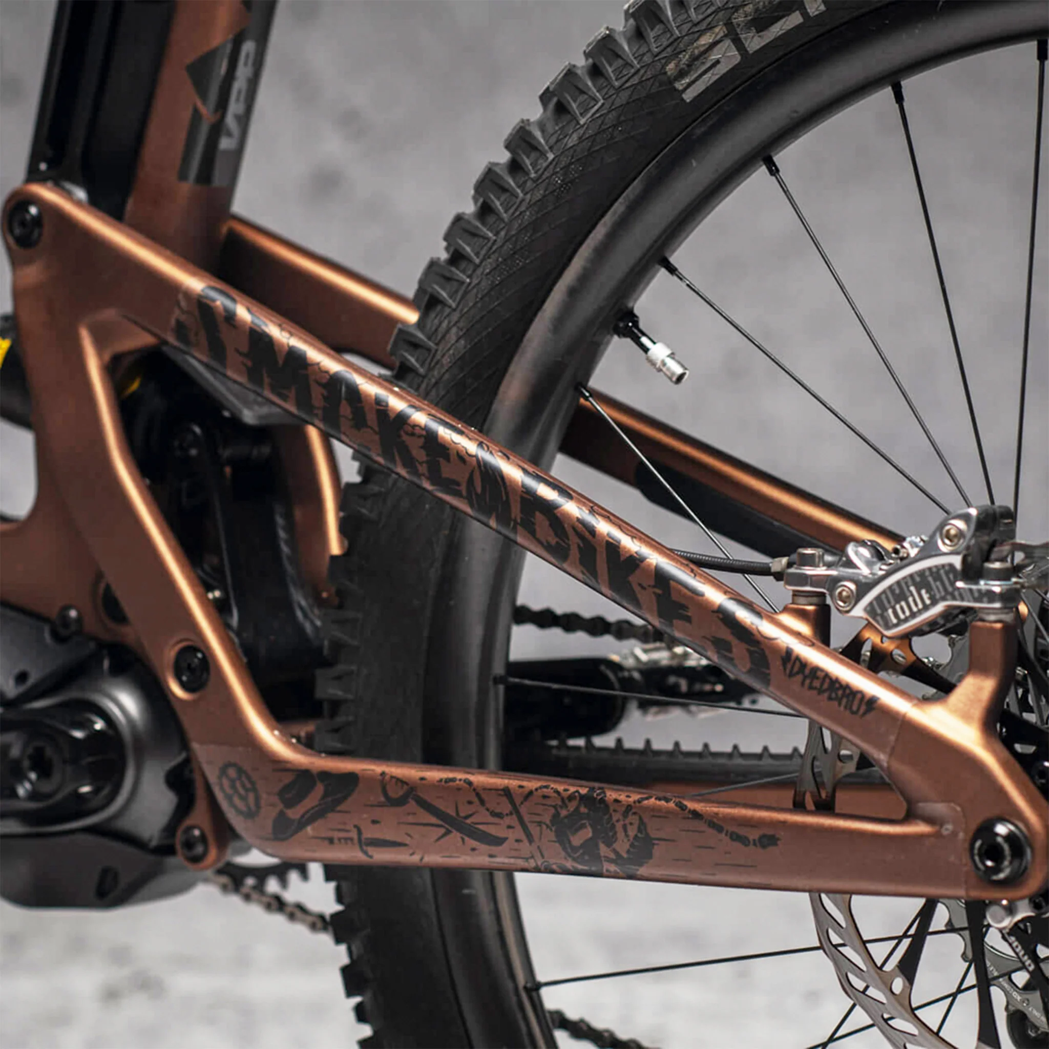 Dyedbro Bike Frame Protection - Fluor Black e-BIKE - Image 2
