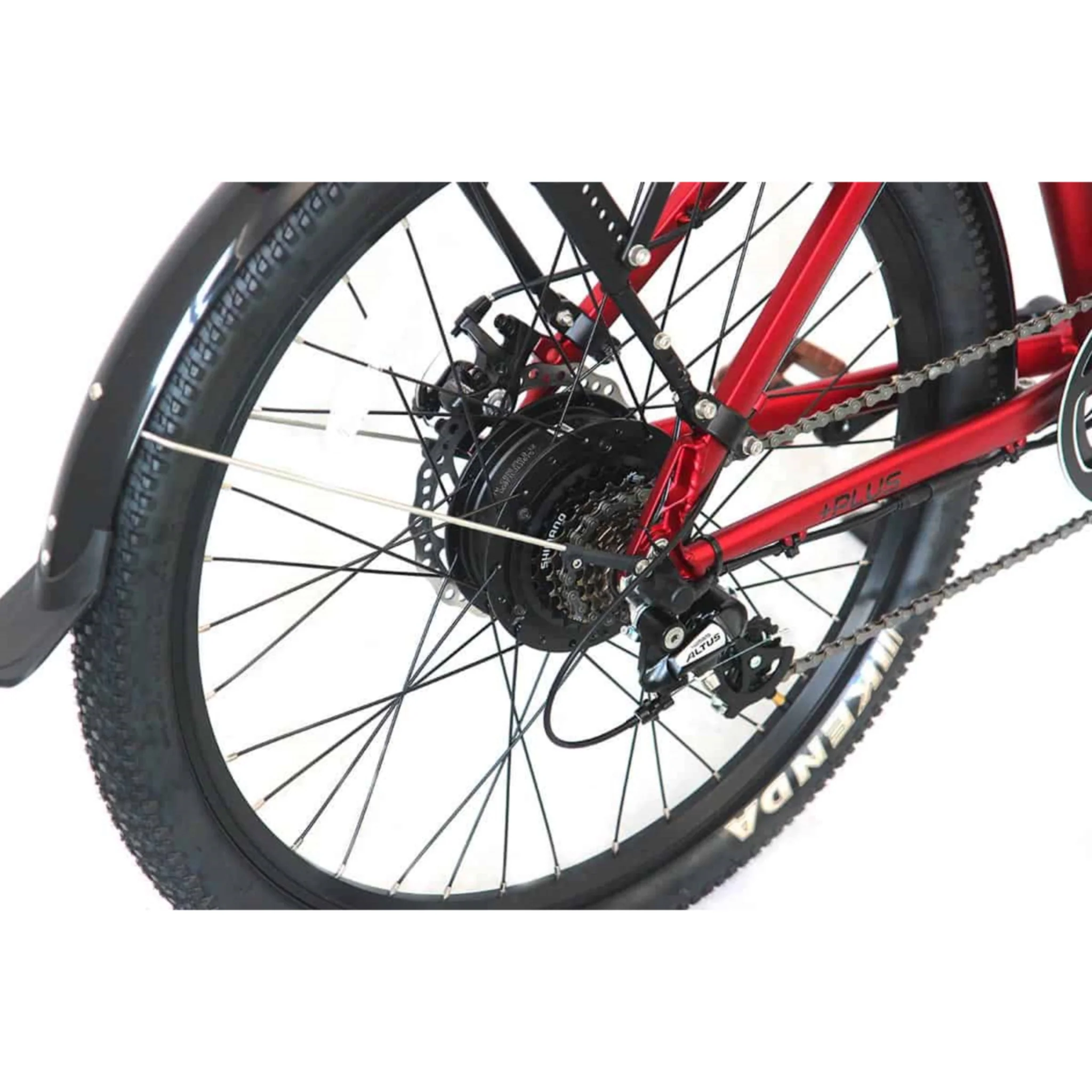 E-Rider Summit Electric Bike 460wh Battery 27.5" Wheels Red - Image 8