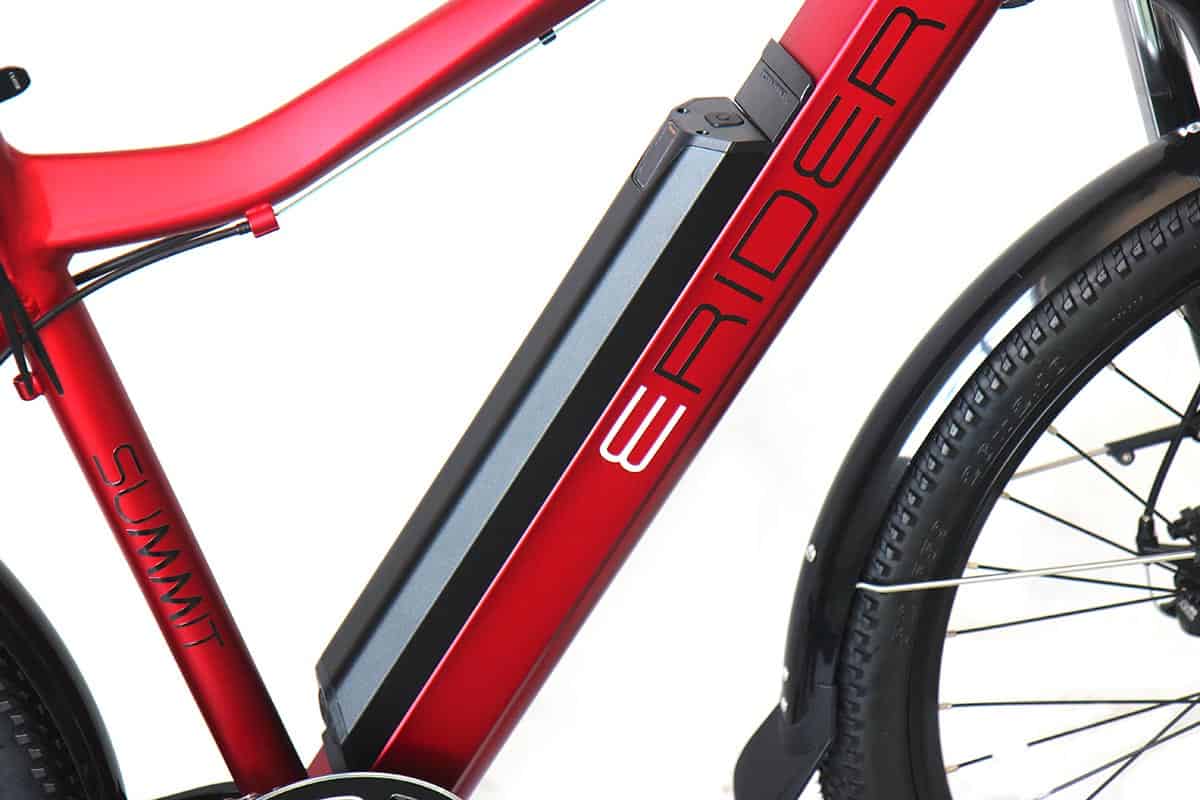 E-Rider Summit Plus Electric Bike 460wh Battery 26" Wheels Red - Image 7