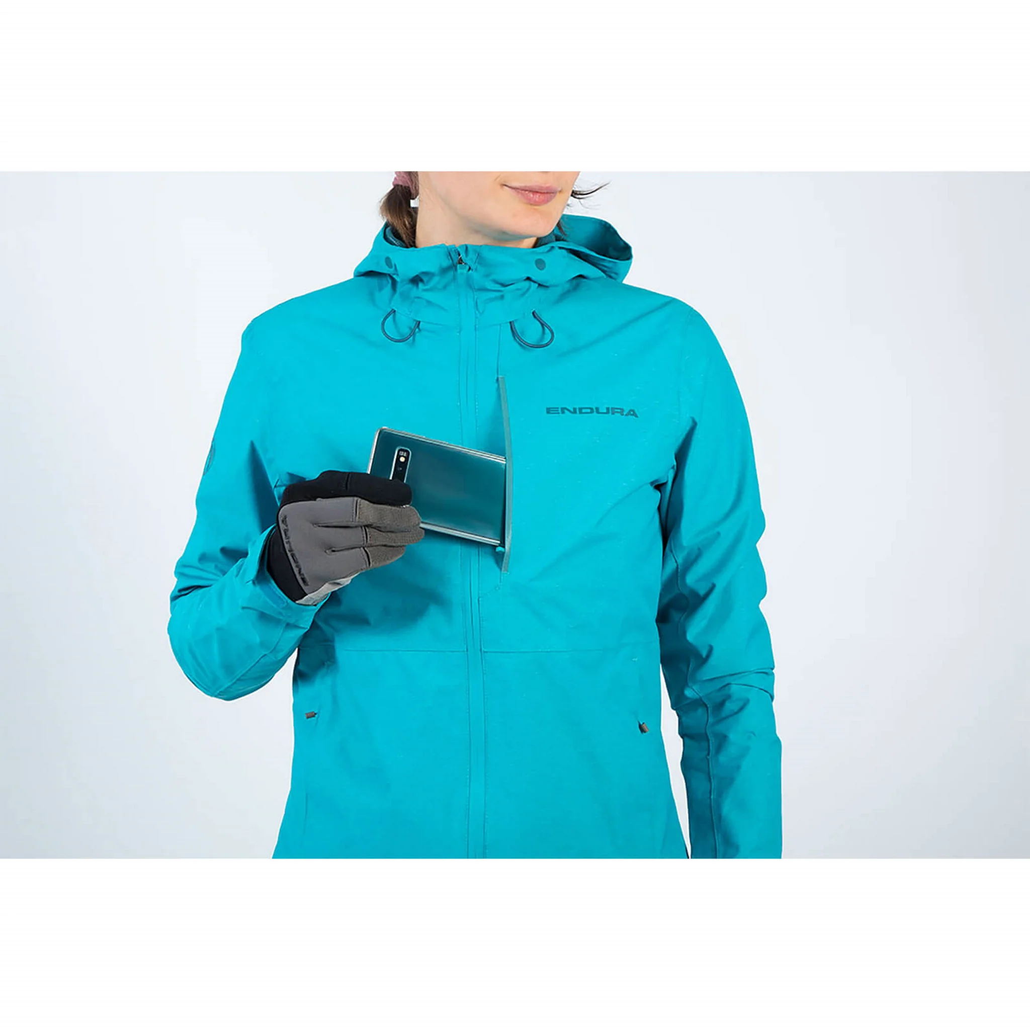 Endura Women's Hummvee Waterproof Hooded Jacket Black - Image 6