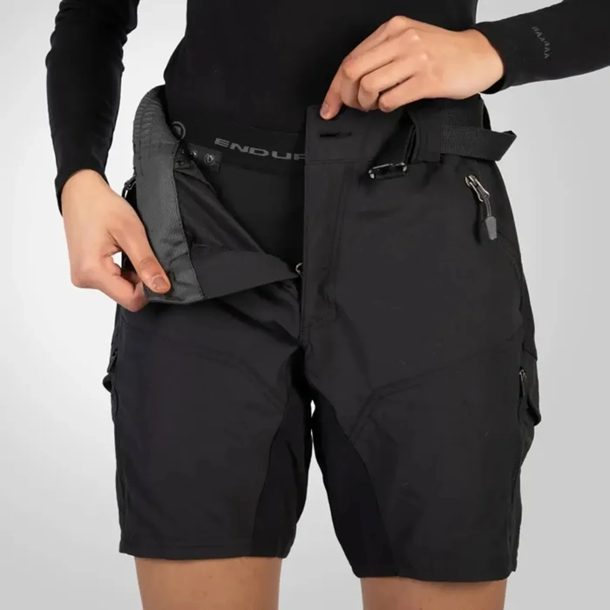 Endura Hummvee Womens MTB Shorts with Liner Black - Image 7