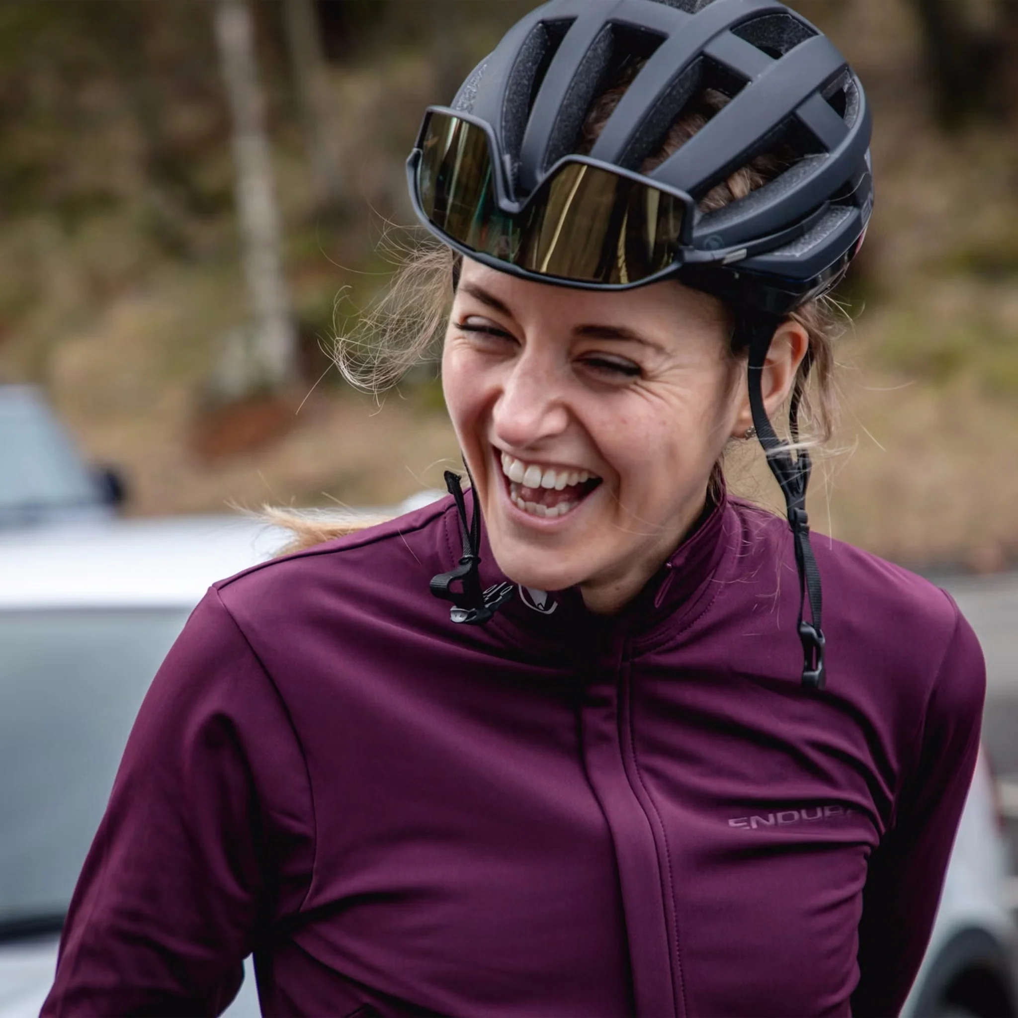 Endura Women's Xtract Roubaix Long Sleeve Jersey Aubergine - Image 8
