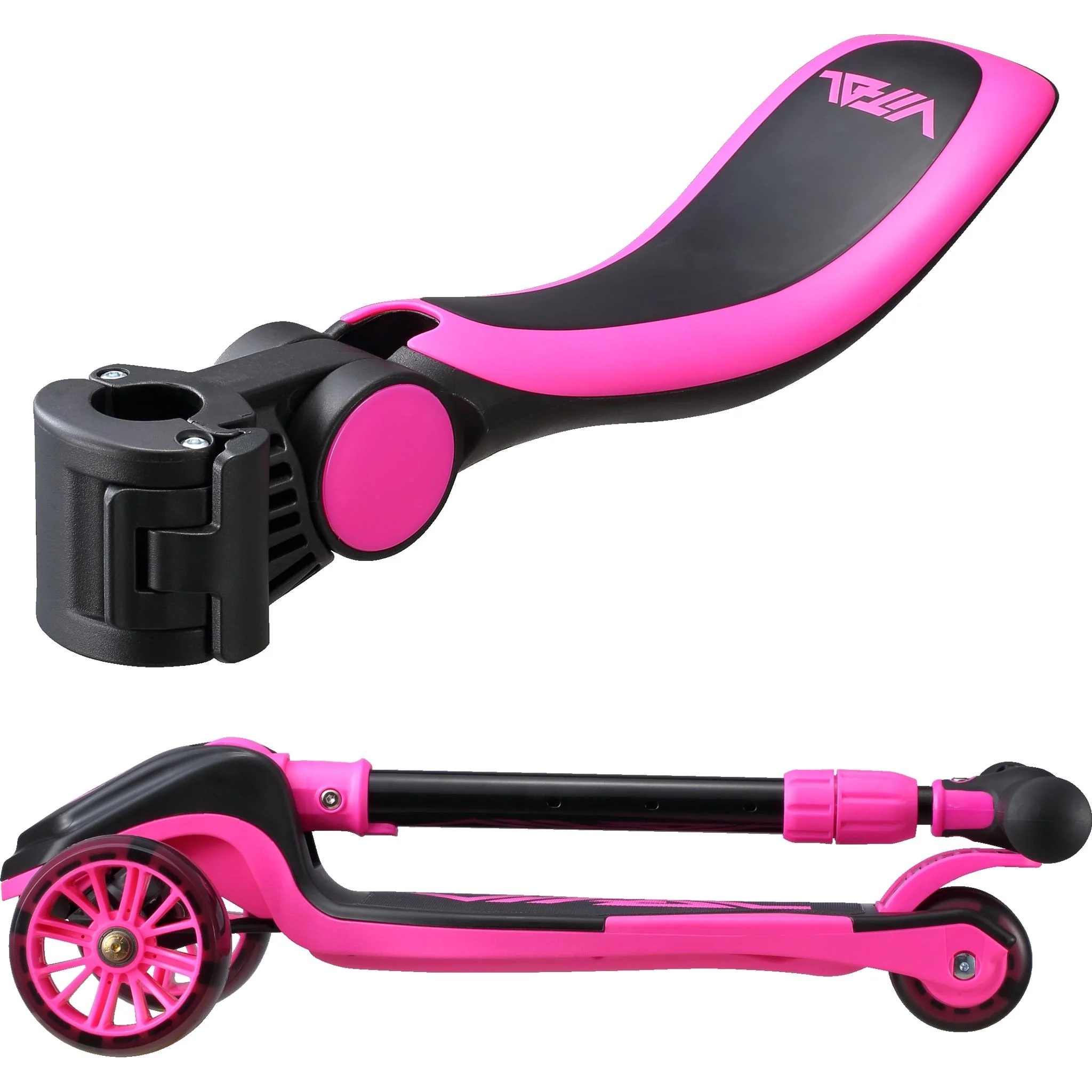 Vital TYKE 3 Wheel Kids Scooter (with Removable Seat) Pink - Image 3