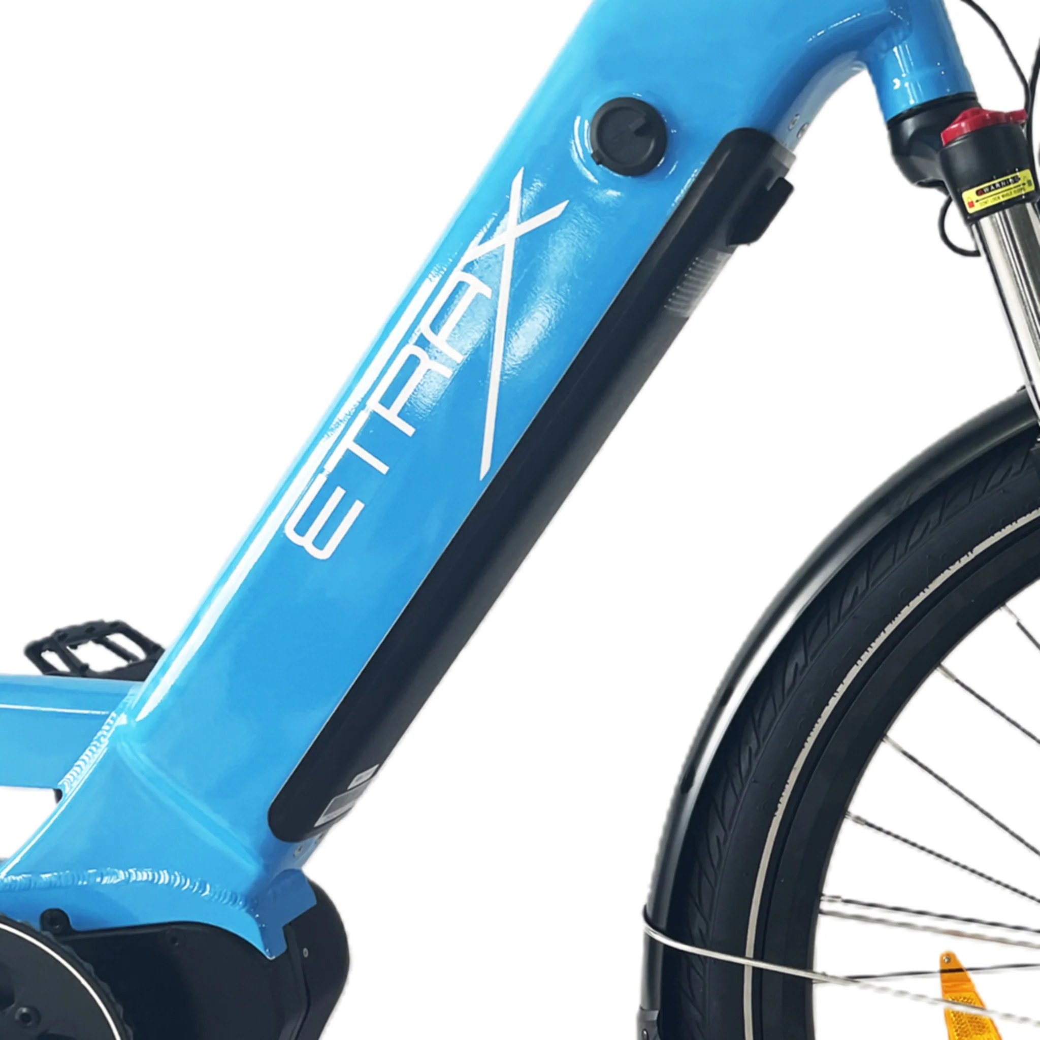 E-Trax MTS ST Electric Bike 672wh Battery Light Blue - Image 6