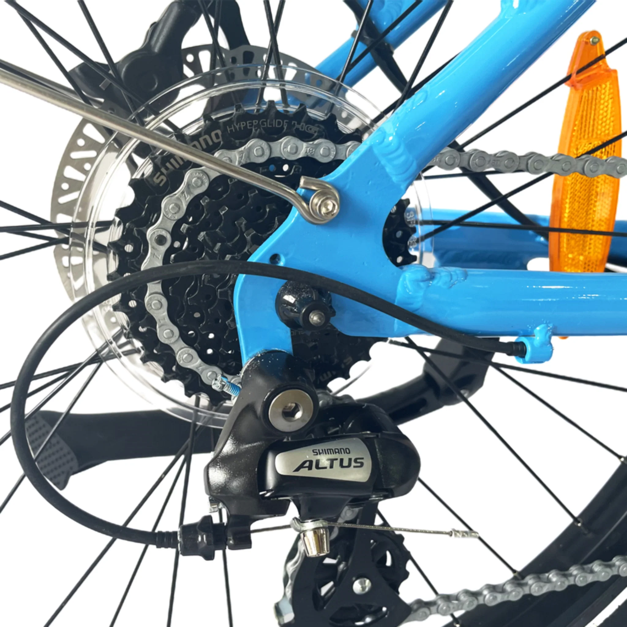E-Trax MTS ST Electric Bike 672wh Battery Light Blue - Image 7