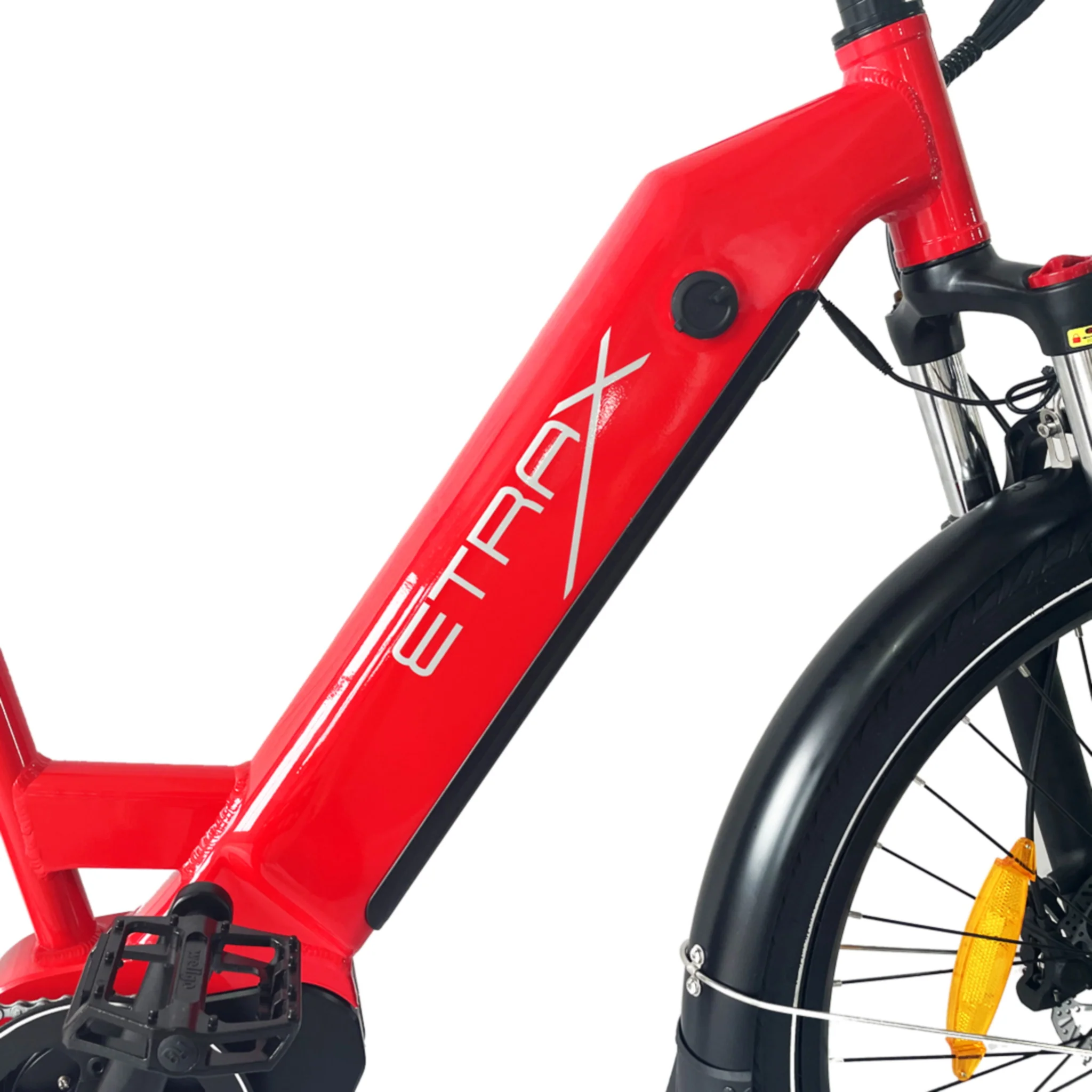 E-Trax MTS ST Electric Bike 672wh Battery Red - Image 6