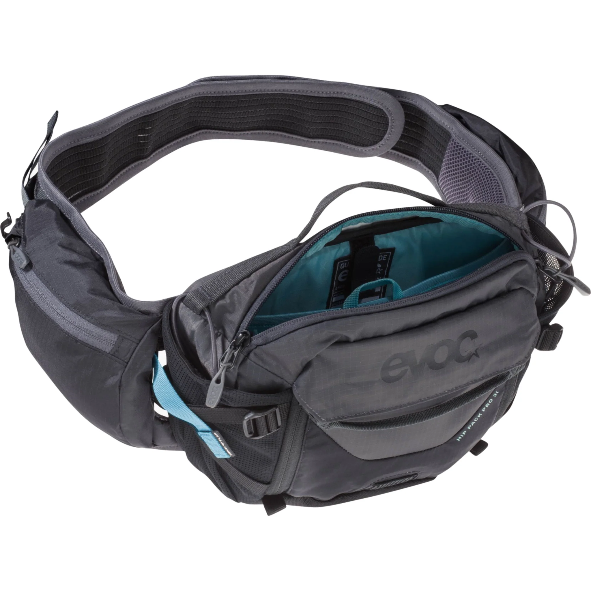 Evoc Hip Pack Pro 3L with 1.5L Bladder Black/Carbon/Grey - Image 3