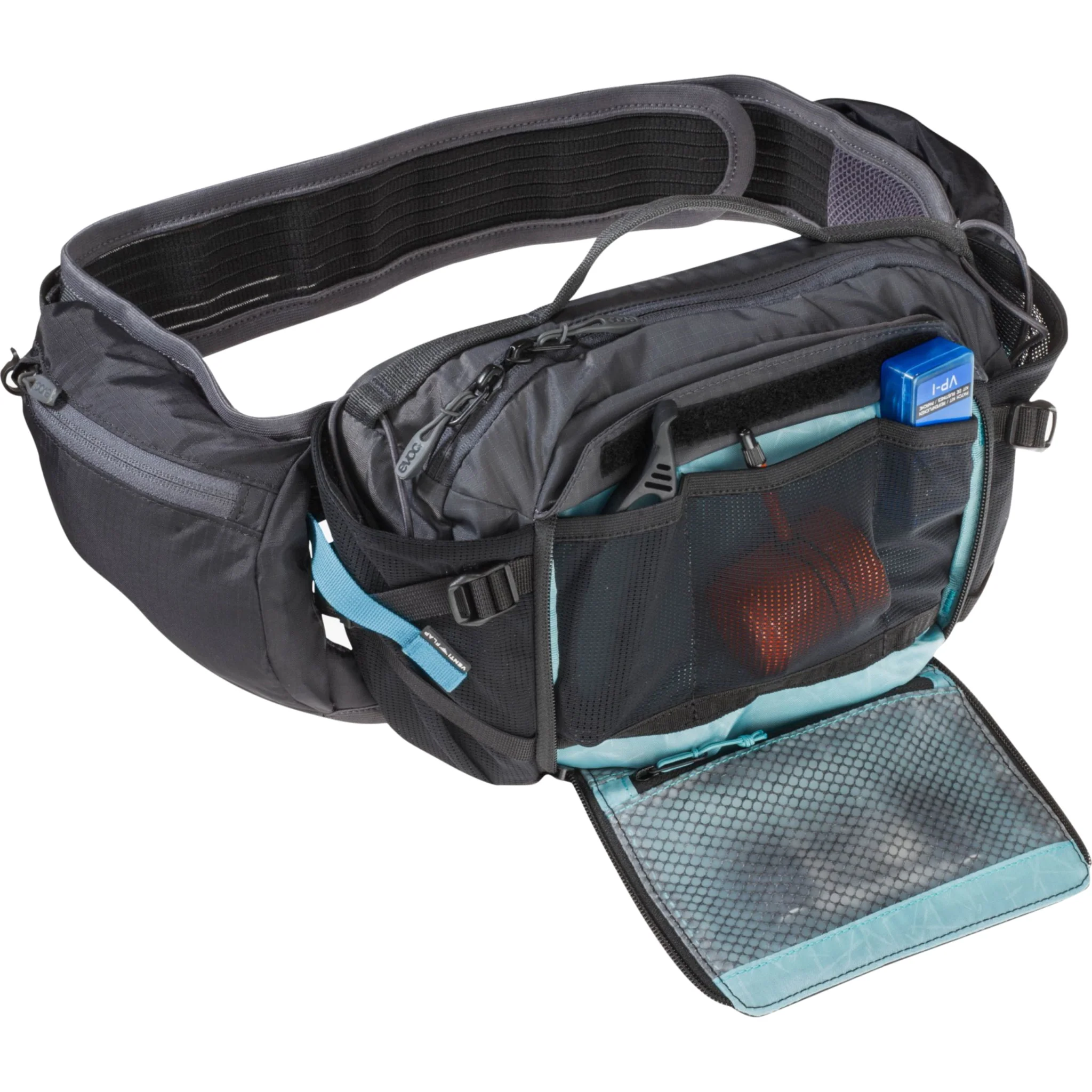Evoc Hip Pack Pro 3L with 1.5L Bladder Black/Carbon/Grey - Image 4