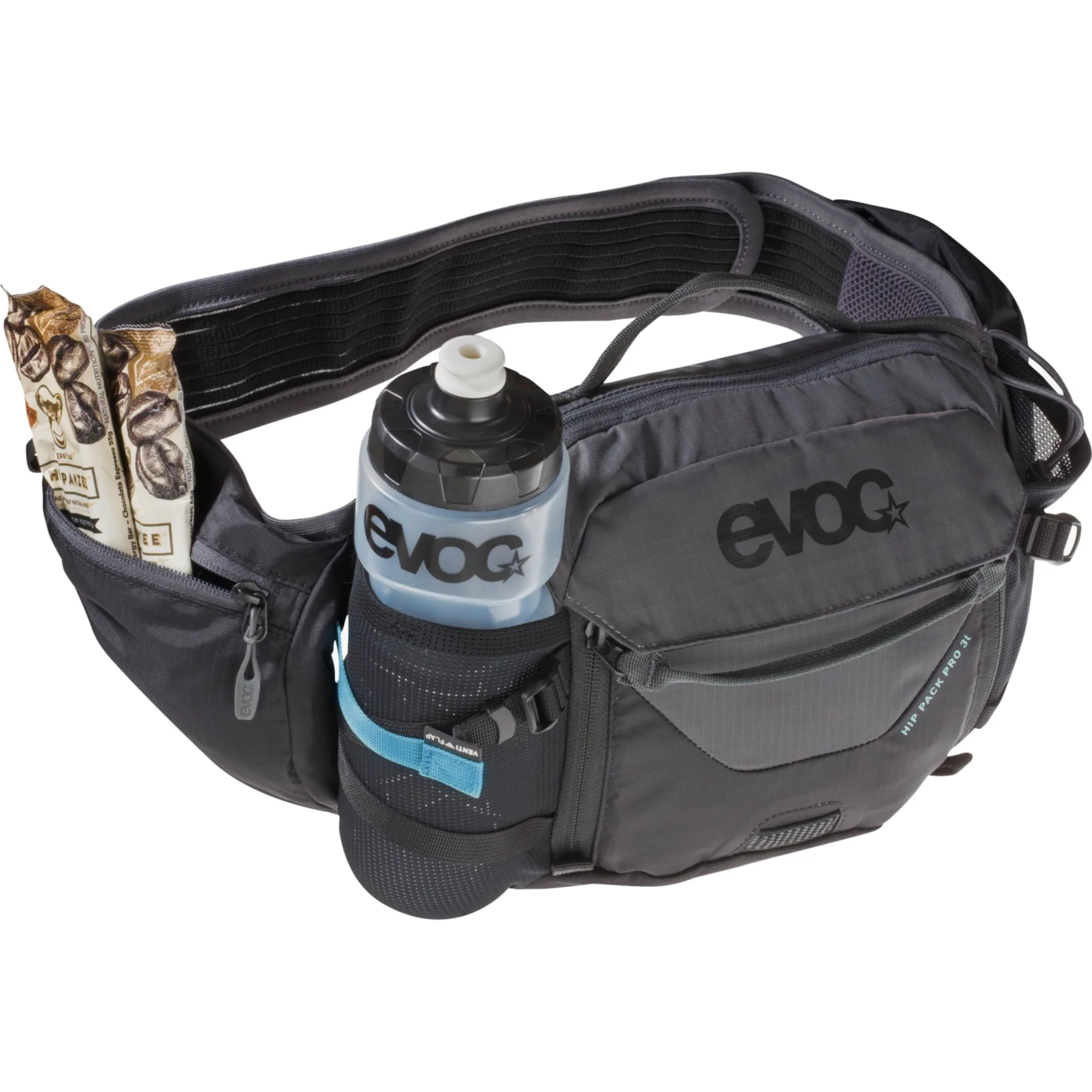 Evoc Hip Pack Pro 3L with 1.5L Bladder Black/Carbon/Grey - Image 7
