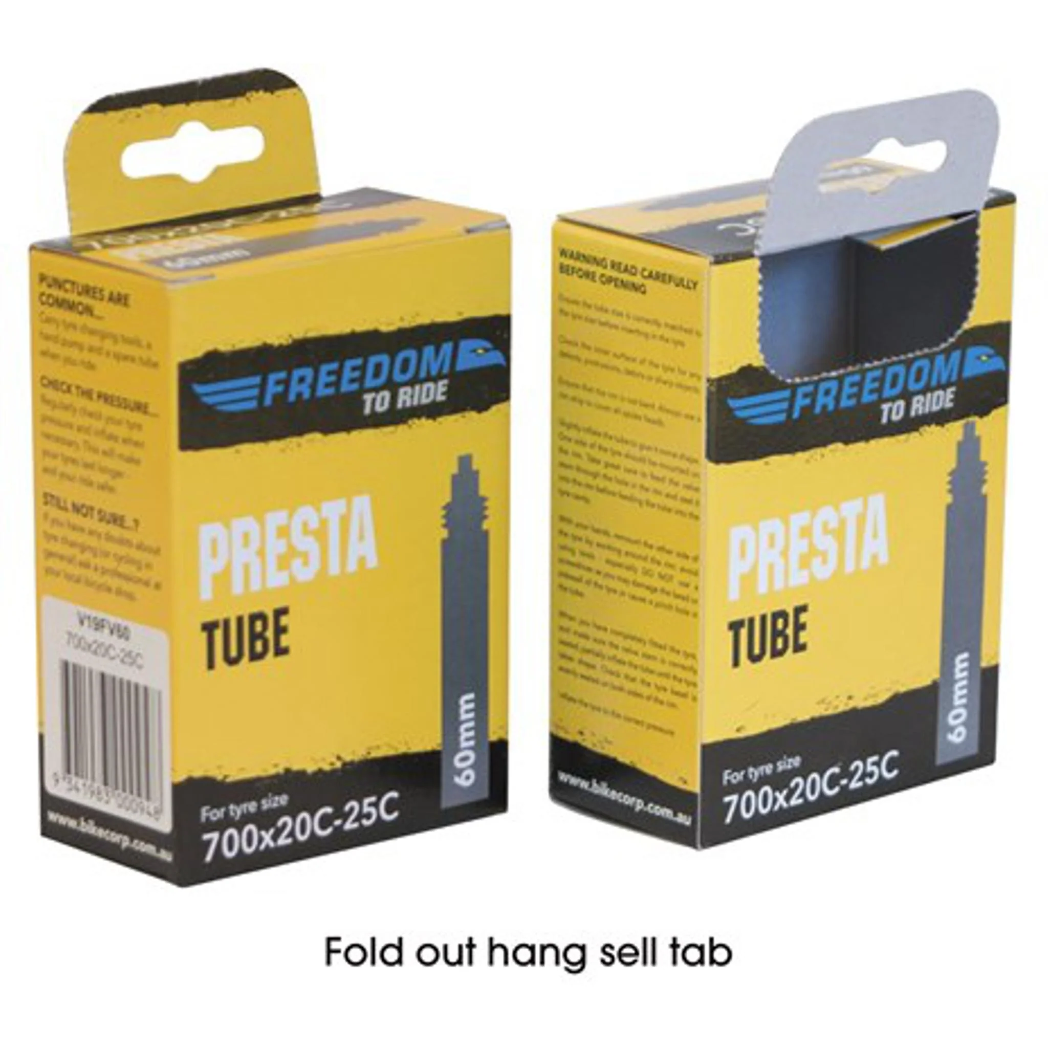 Freedom Presta Valve Inner Tube 80mm 700x23-28c - Image 2