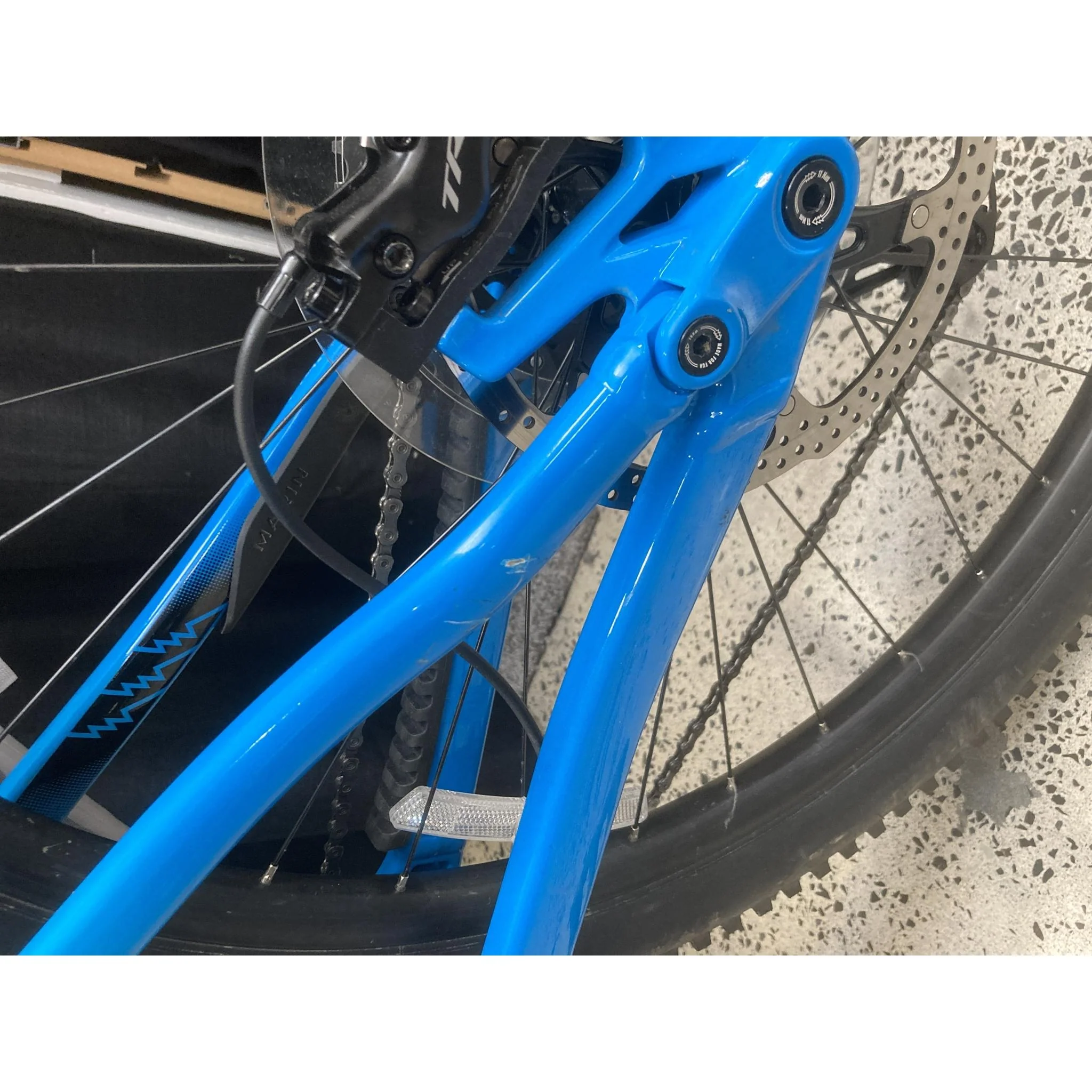 EX-DEMO Marin Rift Zone EL 1 Electric Trail Bike 400Wh Battery Blue/Navy Fade (X-Large) - Image 3