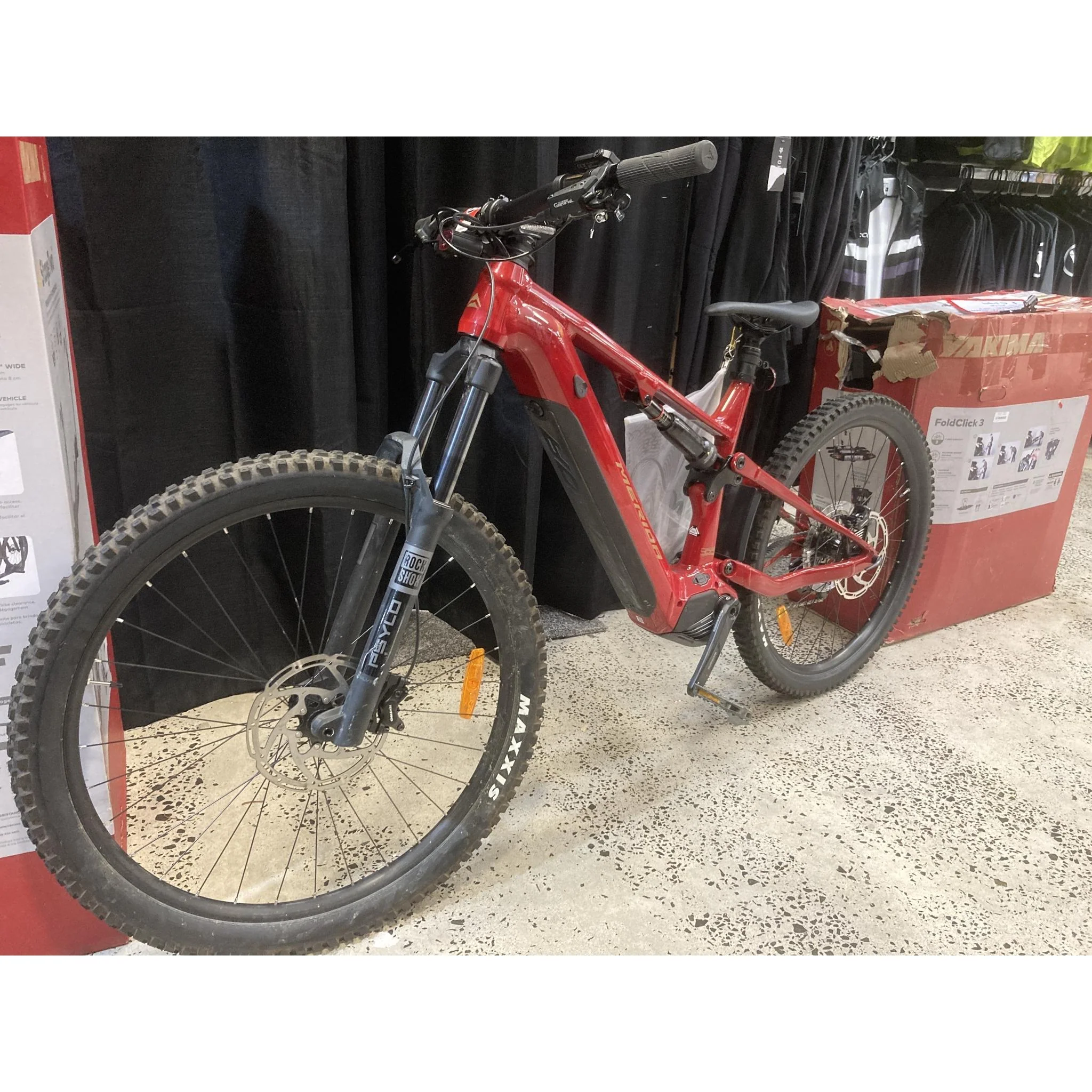 EX-DEMO Merida eOne Sixty 400 Electric Enduro Bike Heritage Red (Large) - Image 5