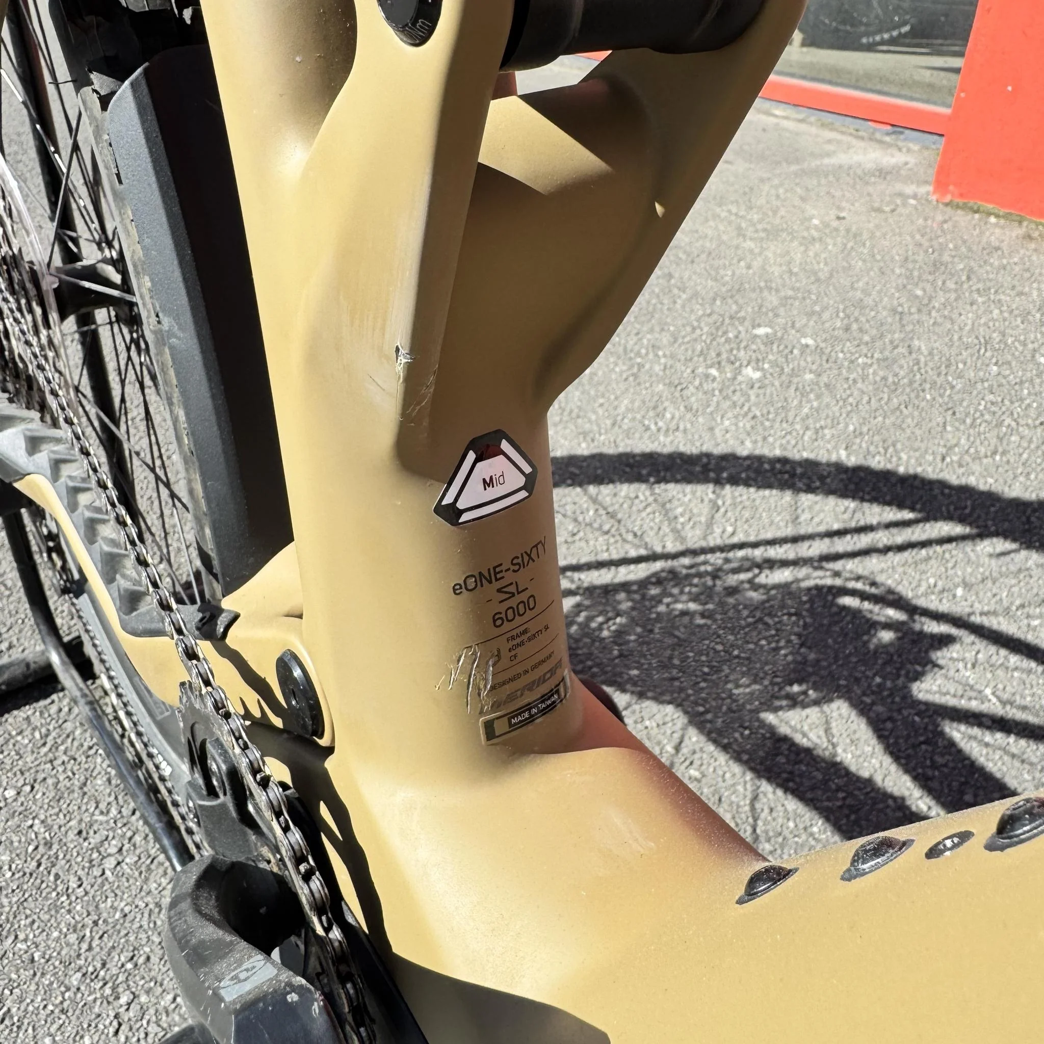 EX-DEMO Merida eOne-Sixty SL 6000 Electric Enduro Bike 400Wh Battery Silk River Clay/Gold (Medium) - Image 3