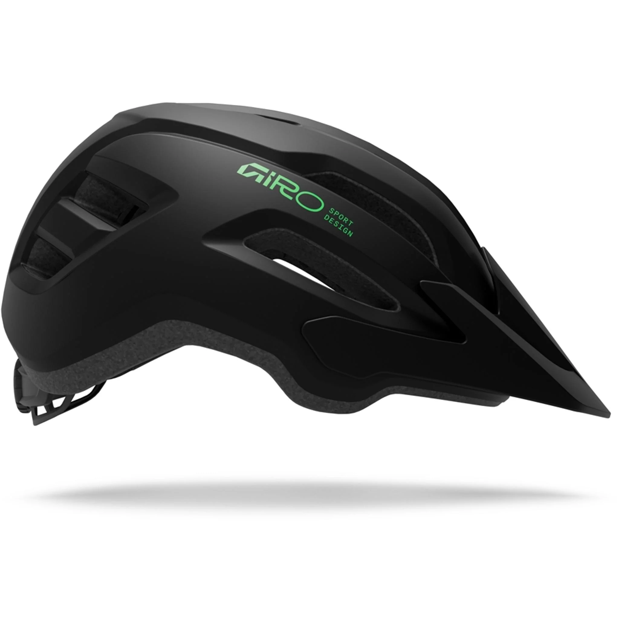 Giro Fixture Youth MIPS II MTB Helmet Matte Black/Vivid Green UNI Youth 50-57cm - Image 3