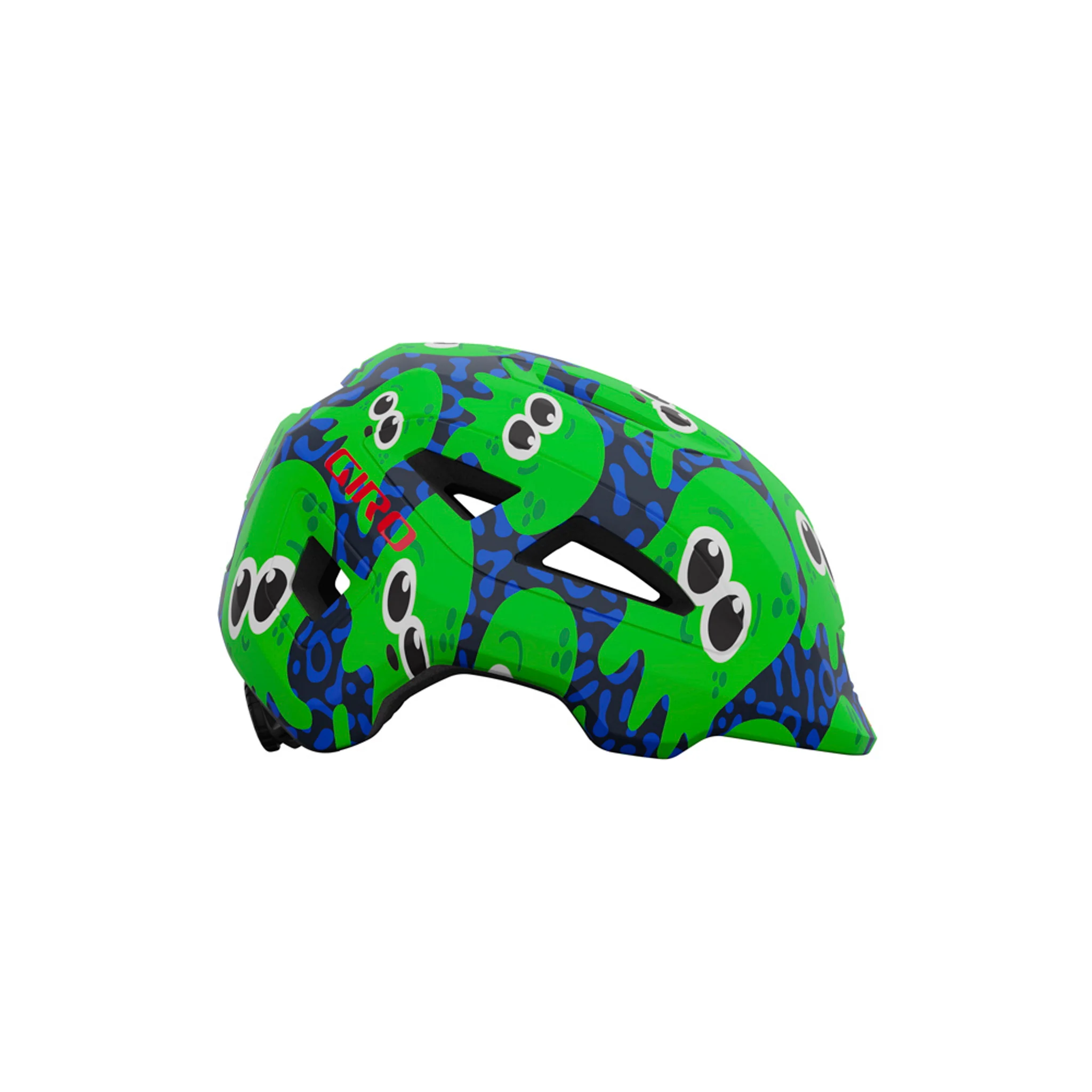 Giro Scamp II Youth Bike Helmet - Matte Midnight/Bright Green Inked - Image 3