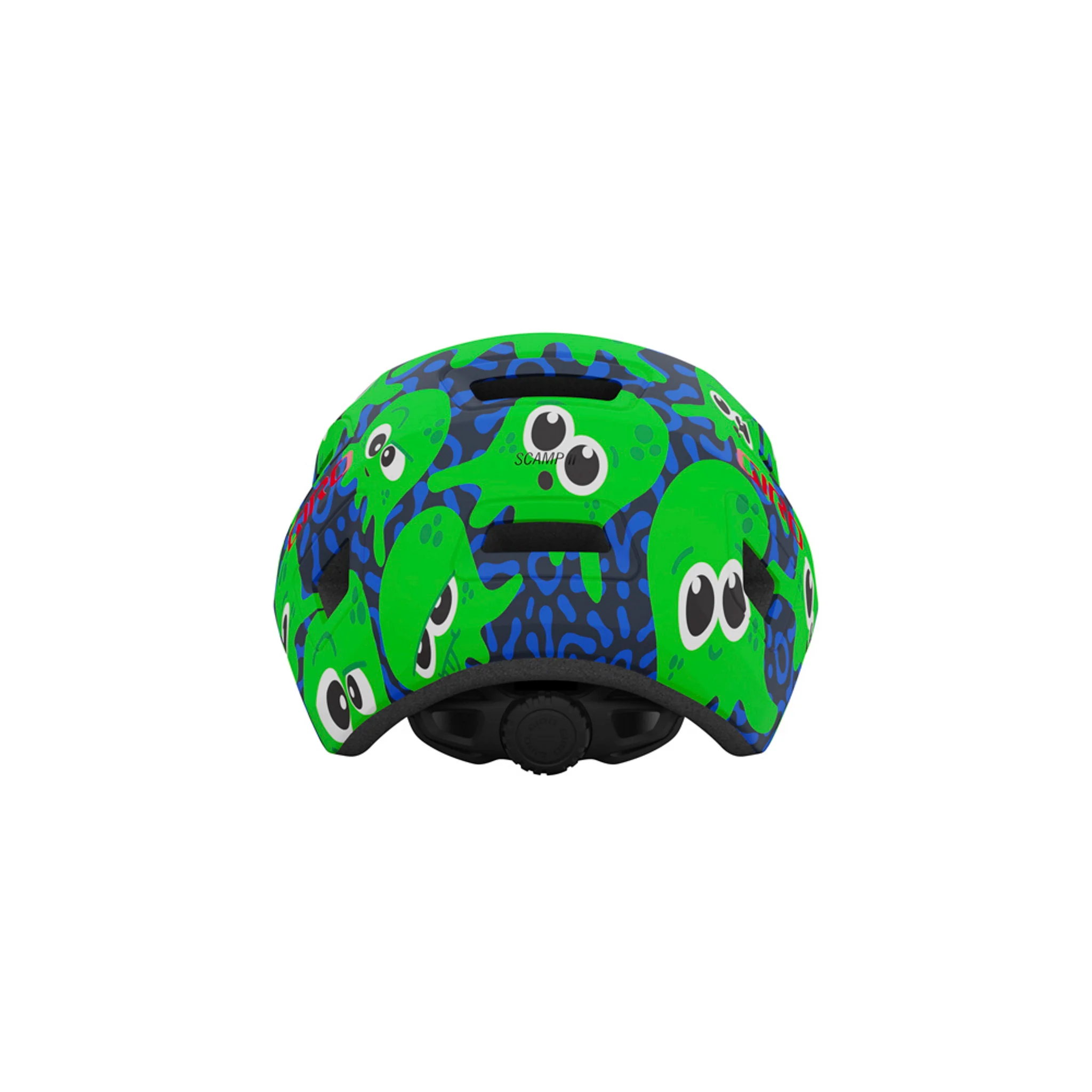 Giro Scamp II Youth Bike Helmet - Matte Midnight/Bright Green Inked - Image 4