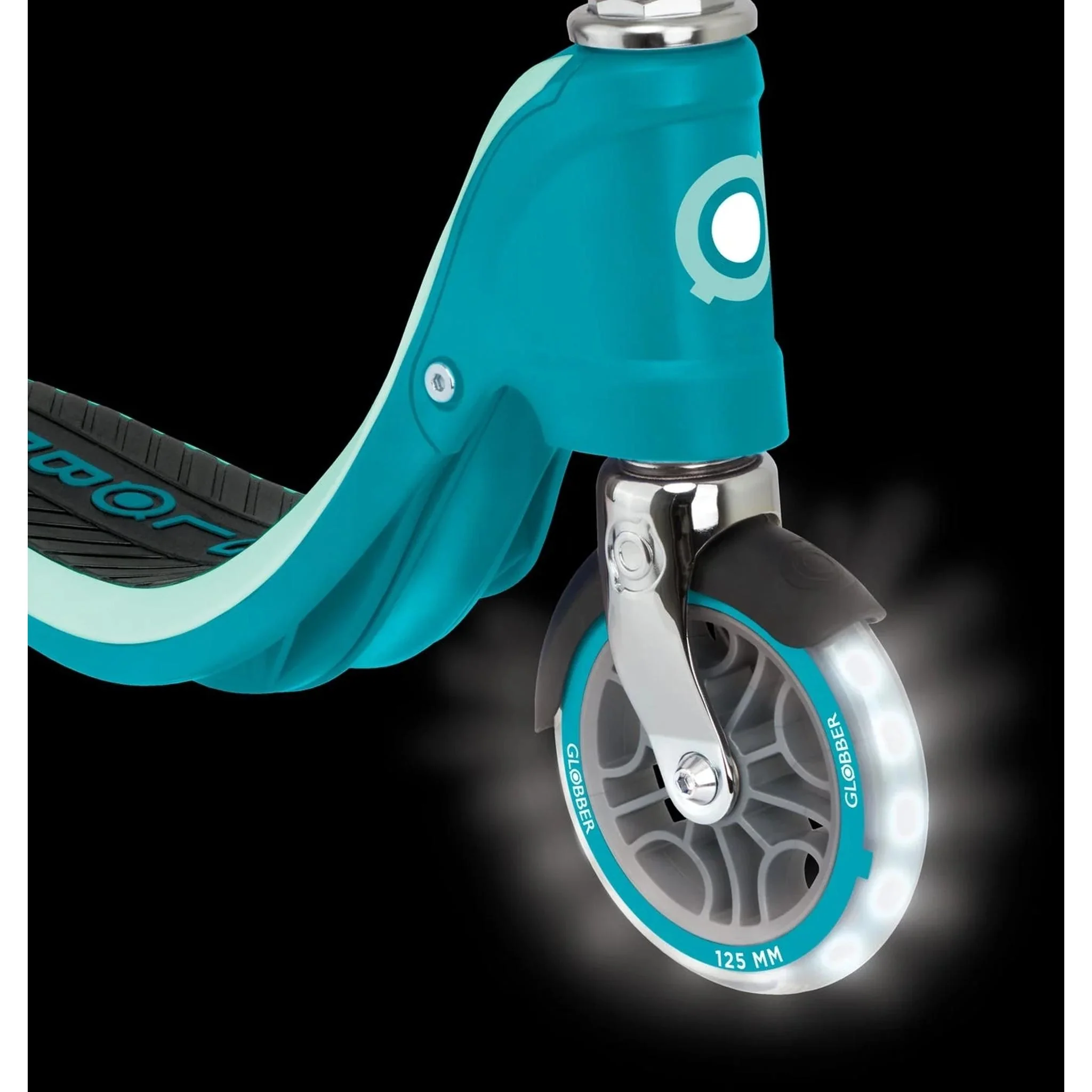 Globber Flow 125 Kids Scooter with Light Up Wheels Teal - Image 4