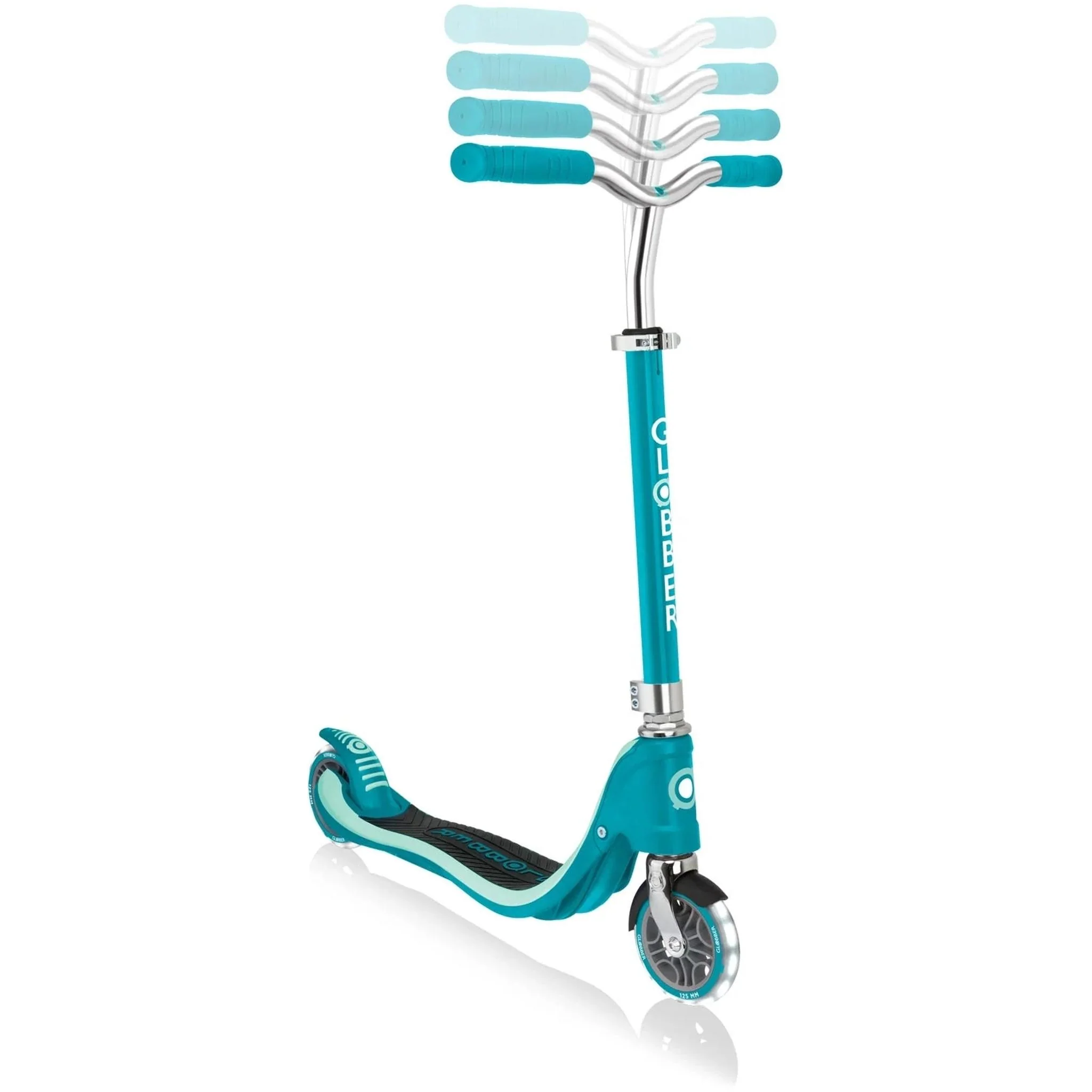 Globber Flow 125 Kids Scooter with Light Up Wheels Teal - Image 5