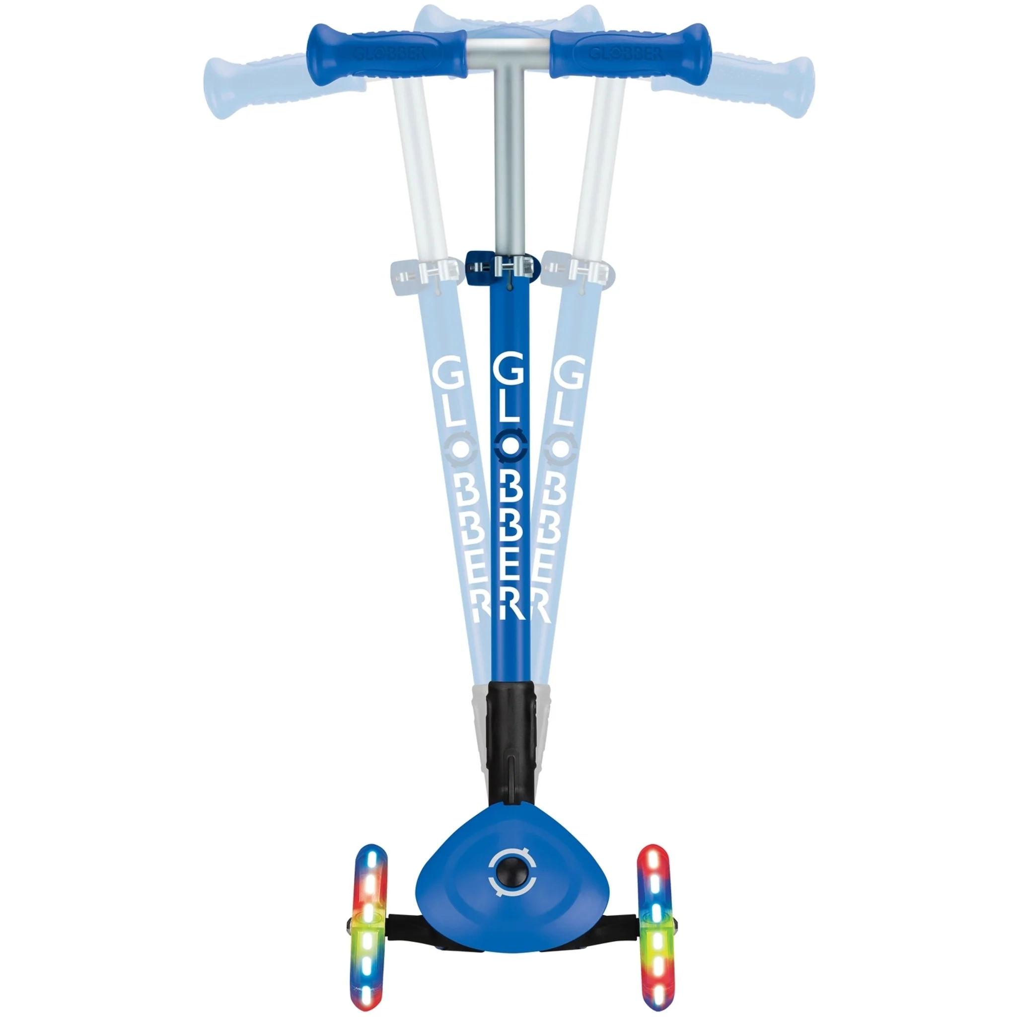 Globber Primo Foldable Lights Kids Scooter Navy Blue - Image 7