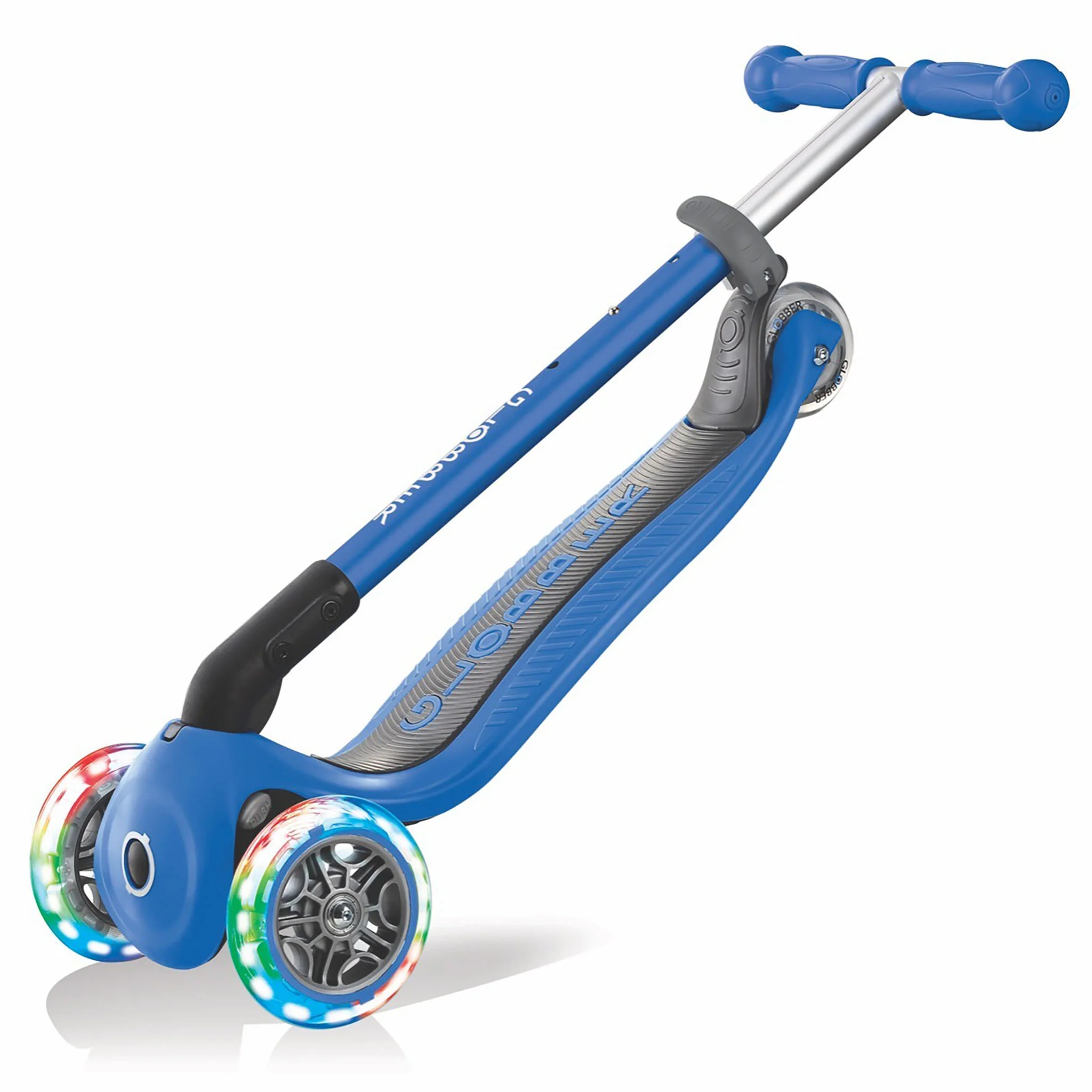 Globber Kids Primo Foldable Lights Scooter Navy Blue - Image 5