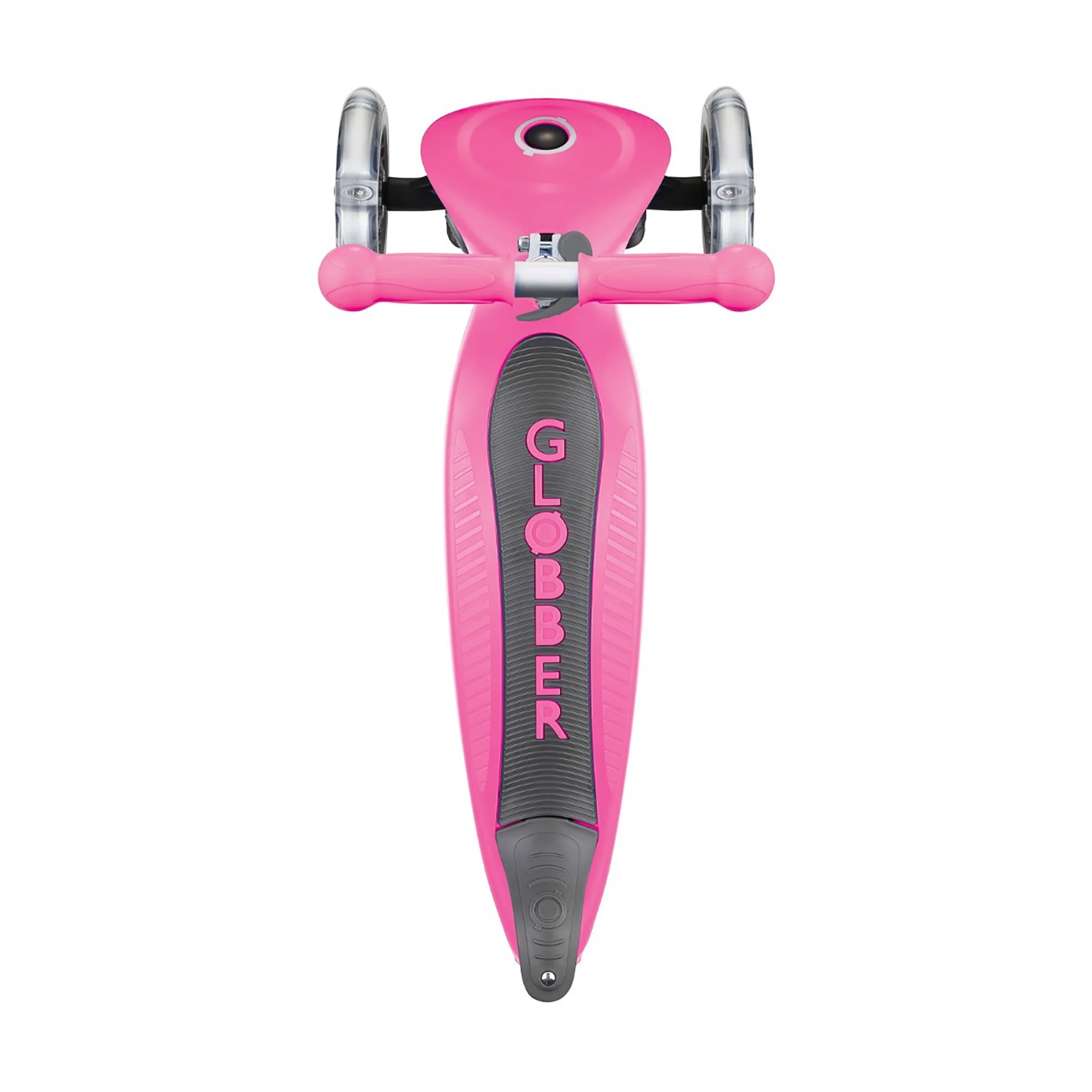 Globber Kids Primo Foldable Lights Scooter Neon Pink - Image 3