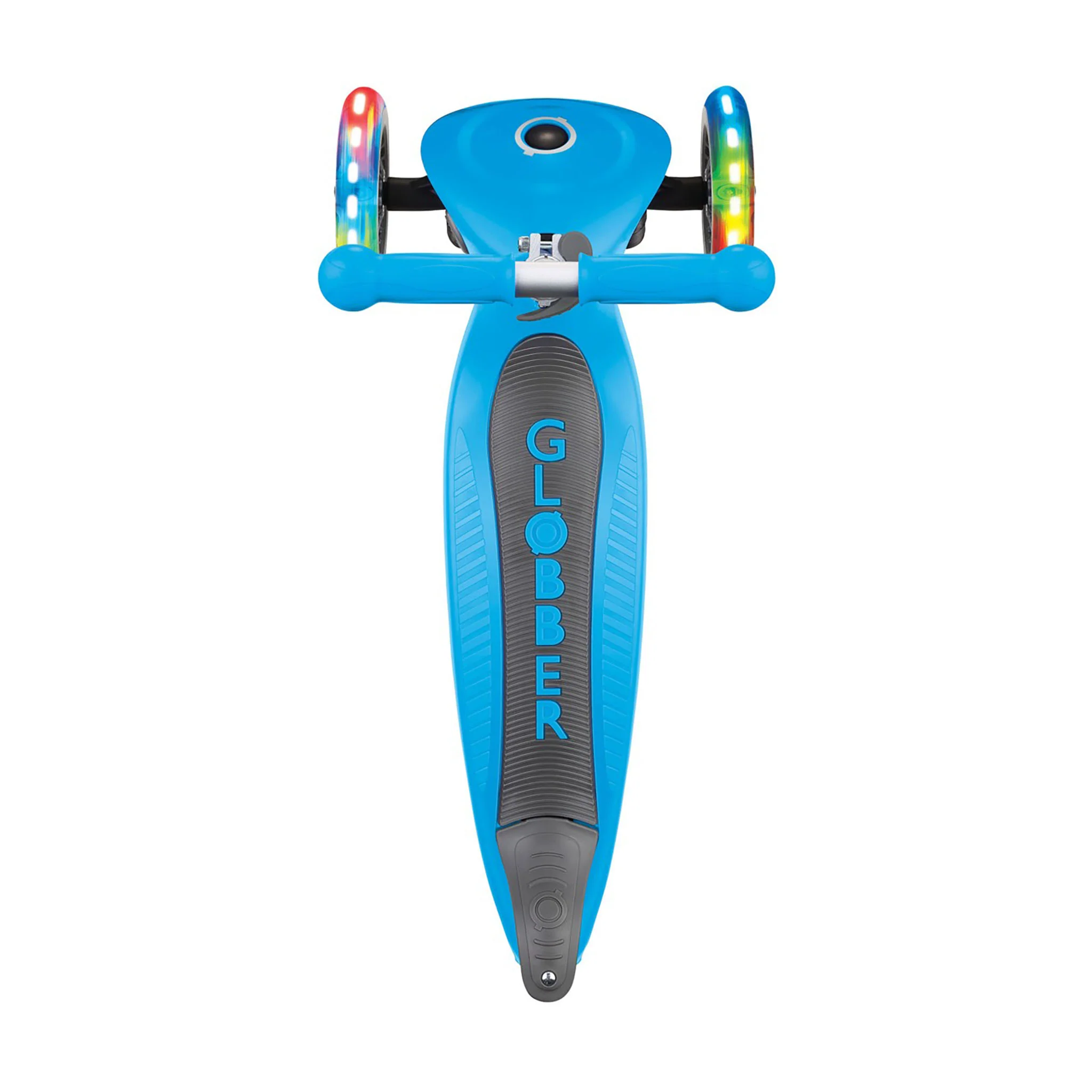 Globber Kids Primo Foldable Lights Scooter Sky Blue - Image 3