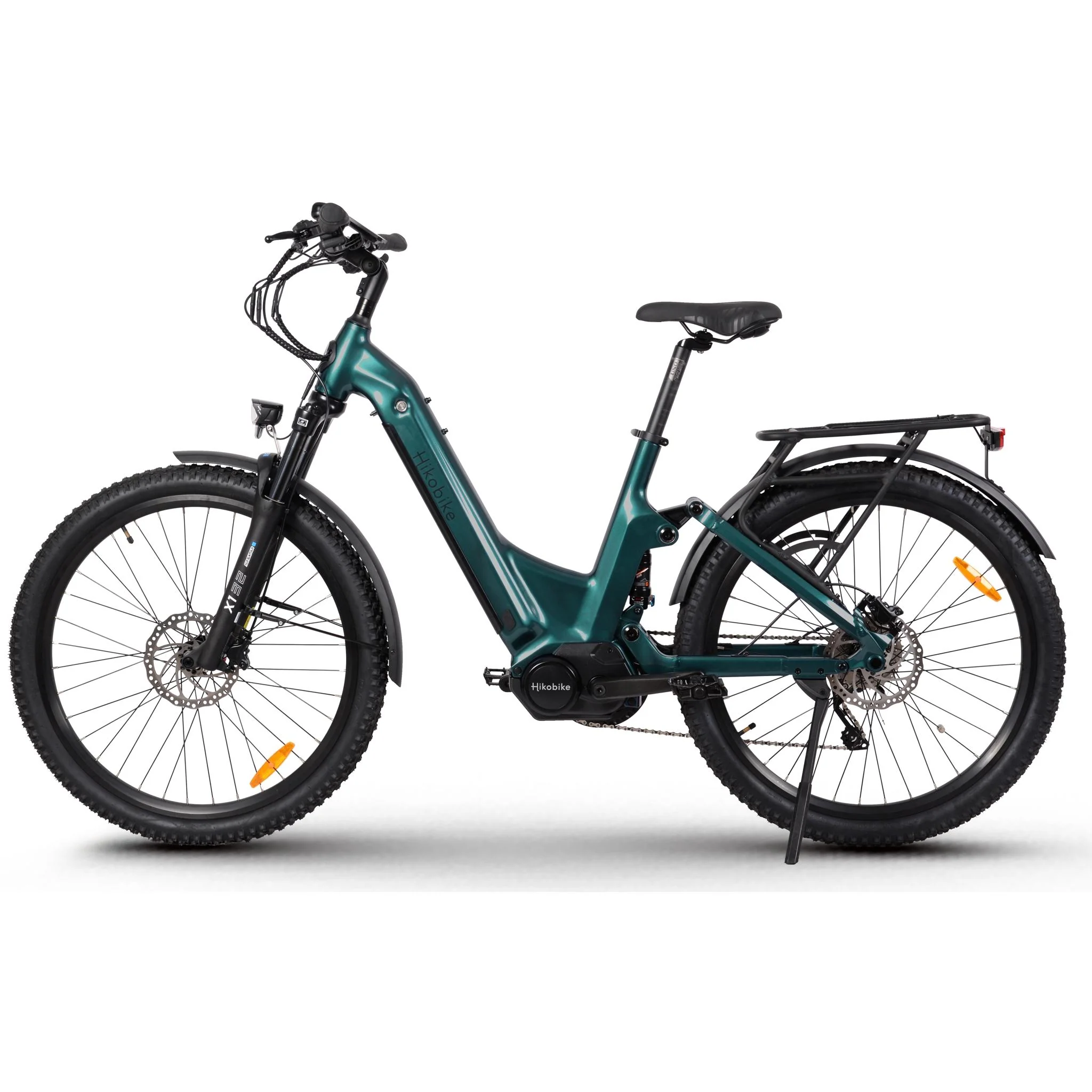 Hiko Patrol 27.5" Electric Hybrid Bike 720Wh Battery Green - Image 2