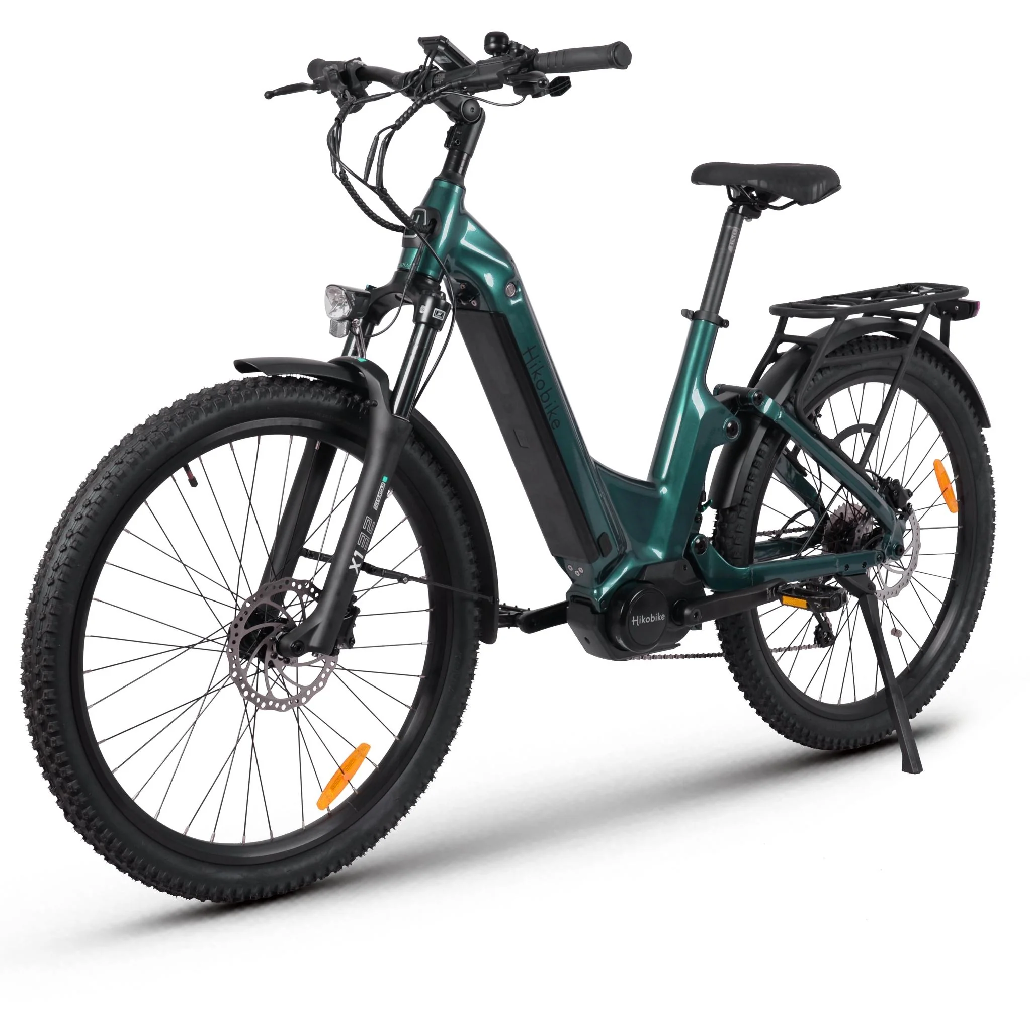 Hiko Patrol 27.5" Electric Hybrid Bike 720Wh Battery Green - Image 3