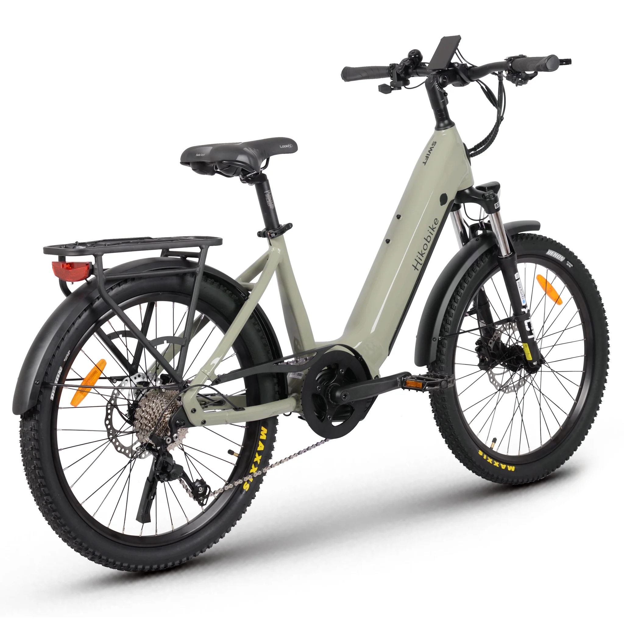Hiko Swift 24" Electric Hybrid Bike Grey - Image 4