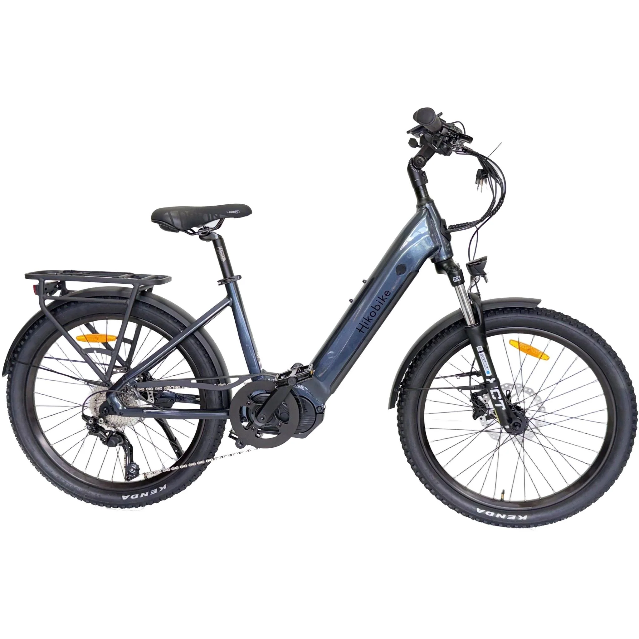Hiko Swift 24" Electric Hybrid Bike Gunmetal Blue