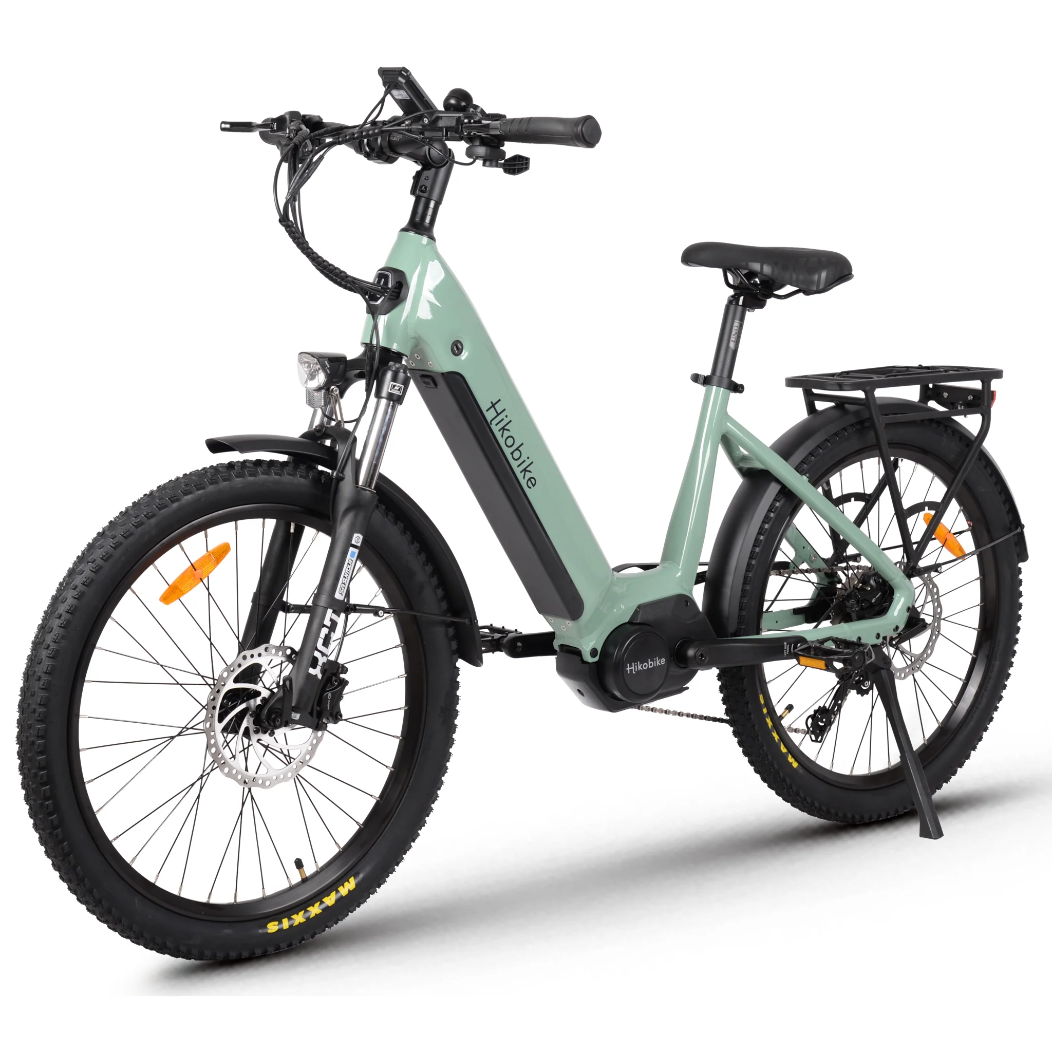 Hiko Swift 24" Electric Hybrid Bike Sage - Image 2