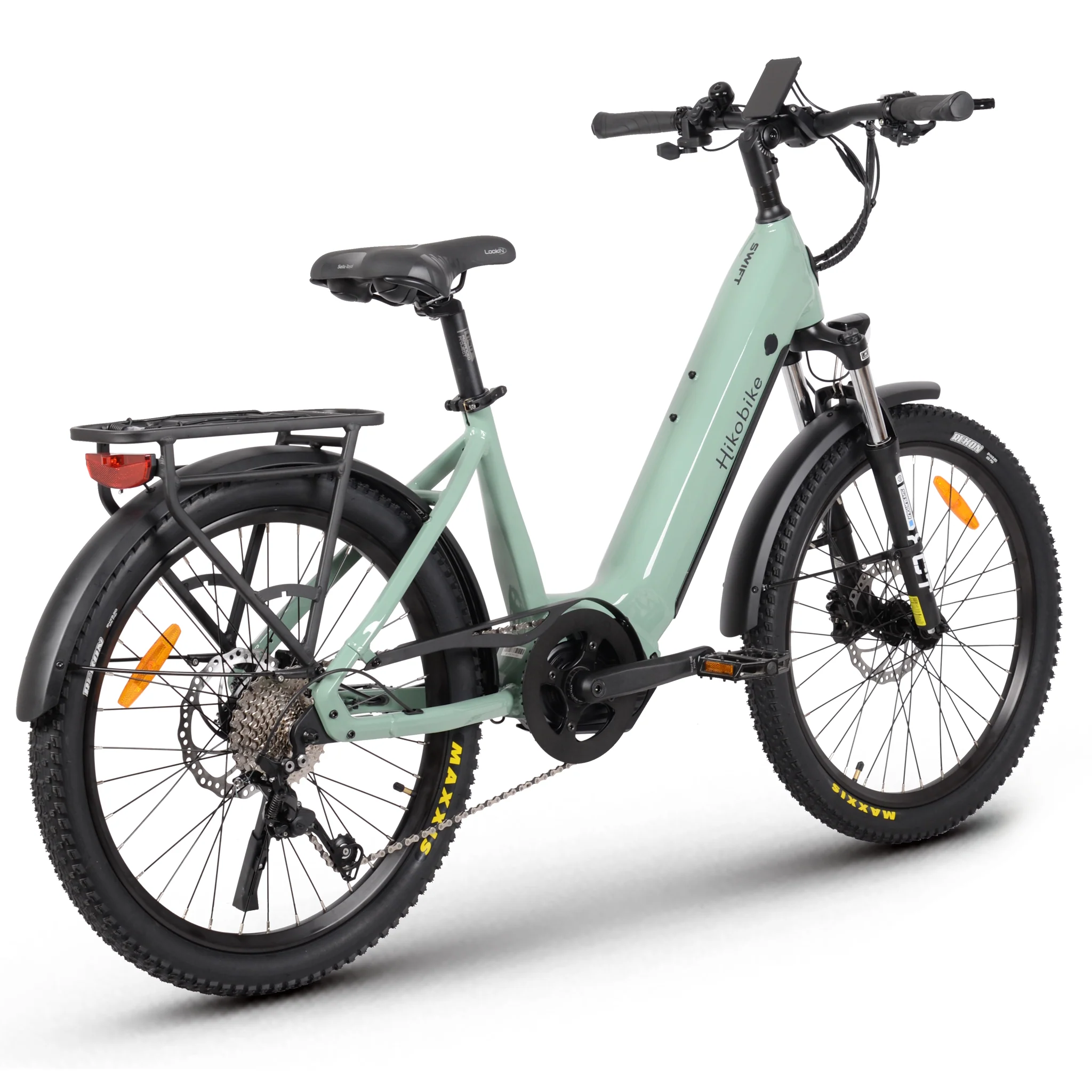 Hiko Swift 24" Electric Hybrid Bike Sage - Image 4