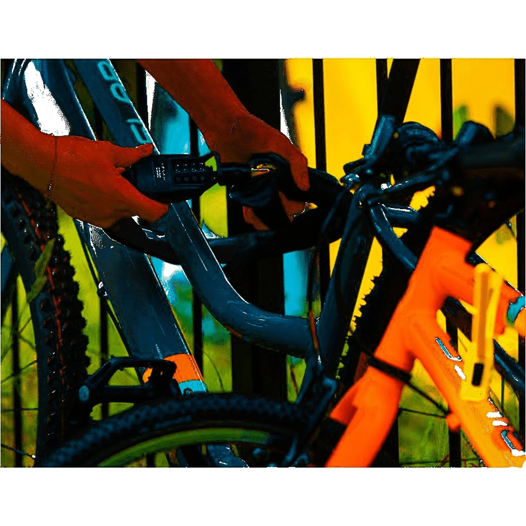Hiplok SPIN Wearable Combo Chain Lock 75cm SuperBright Reflective - Image 2